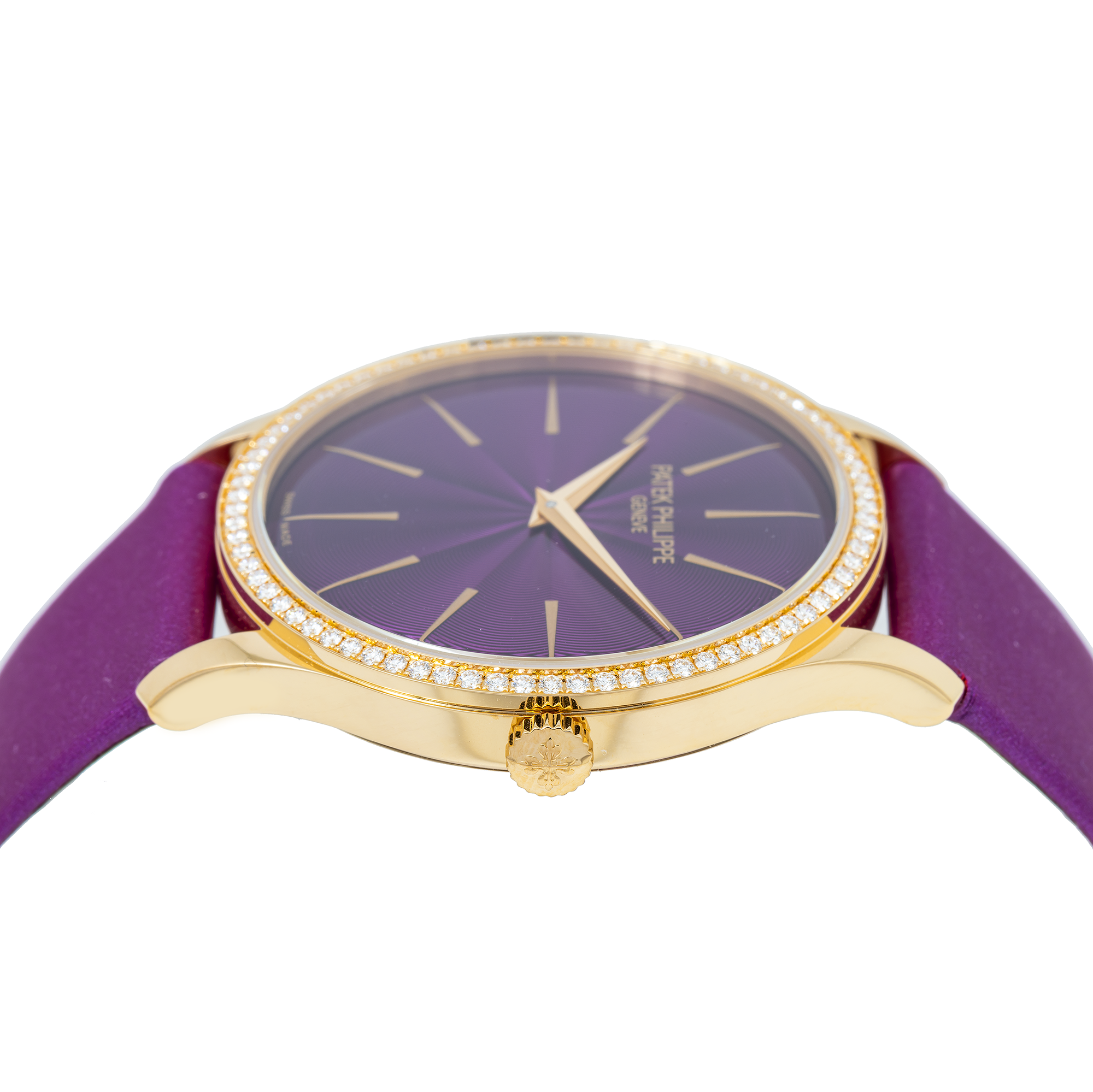Patek Philippe Calatrava Ladies Joaillerie Rose Gold Purple Dial 4997/200R-001
