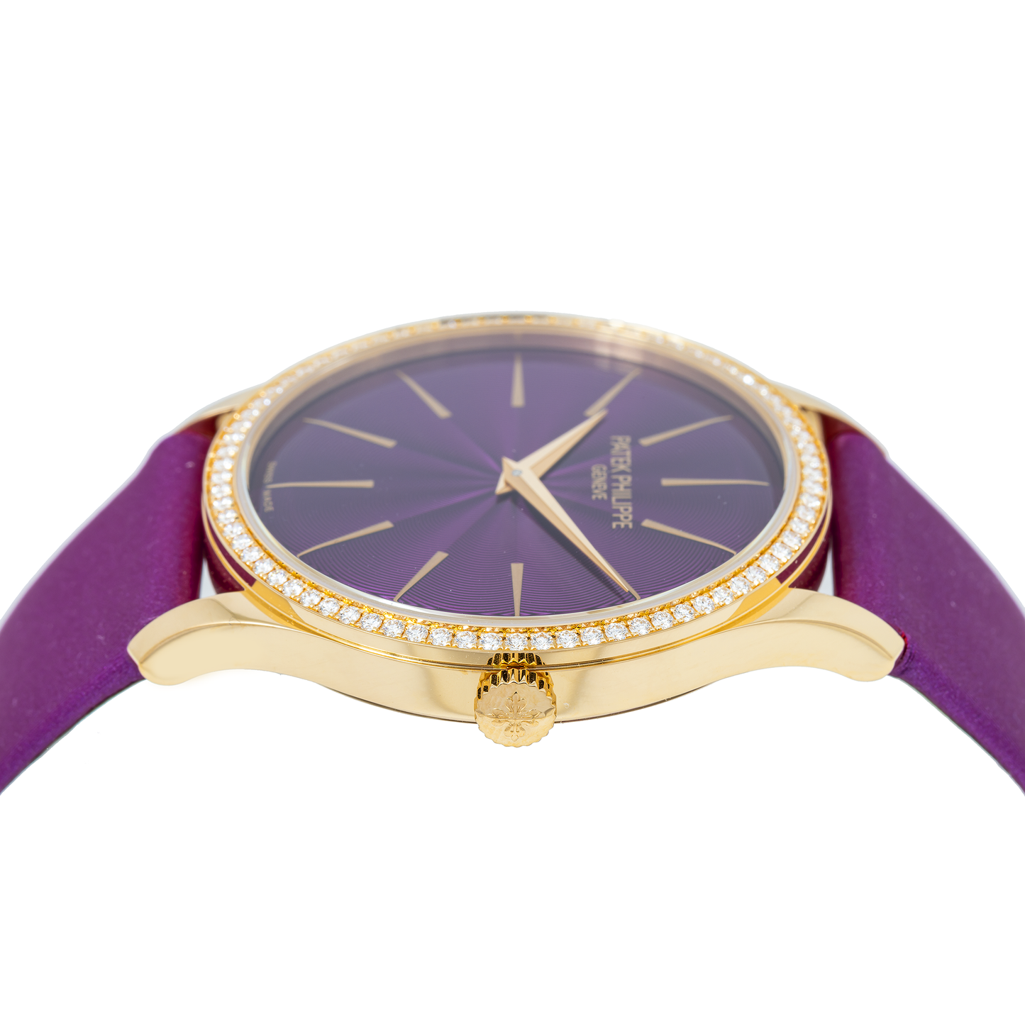 Patek Philippe Calatrava Ladies Joaillerie Rose Gold Purple Dial 4997/200R-001