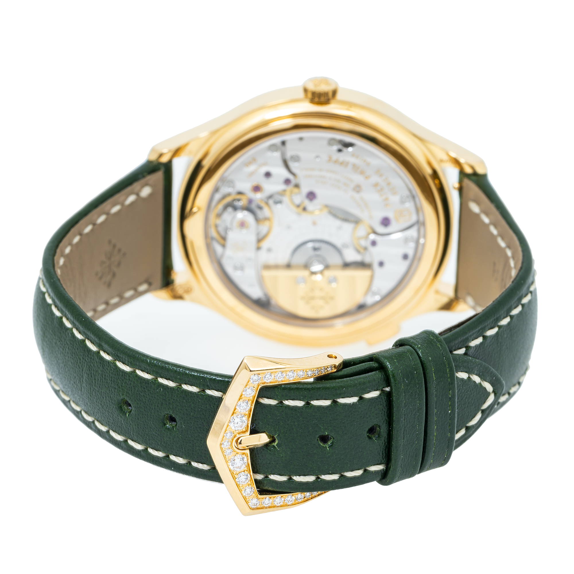 PATEK PHILIPPE WORLD TIME COMPLICATION WORLD TIME 7130R-014 WITH GREEN LEATHER BRACELT