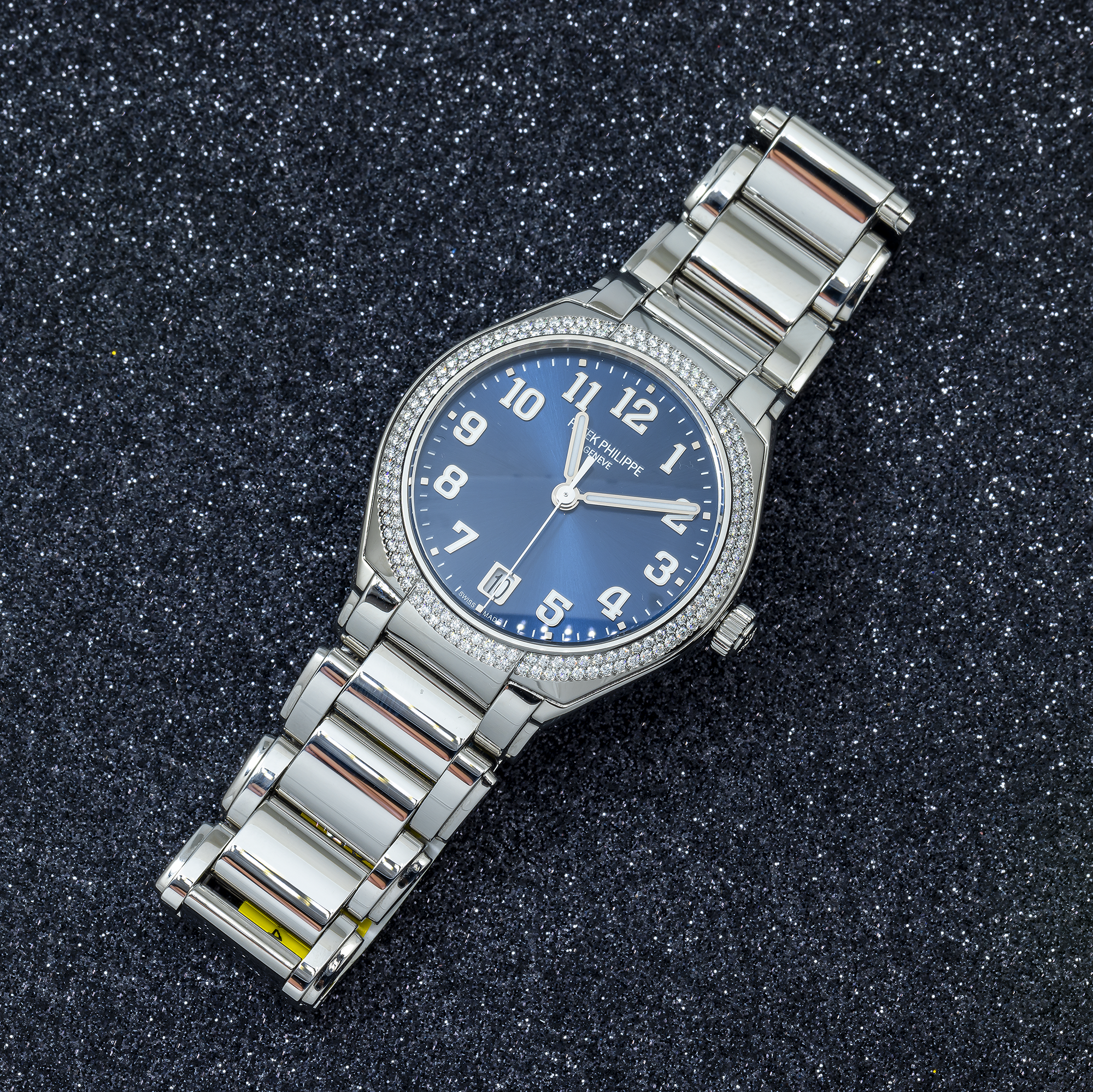 Patek Philippe Twenty~4 Ladies Stainless Steel Blue Sunburst Dial 7300/1200A-001