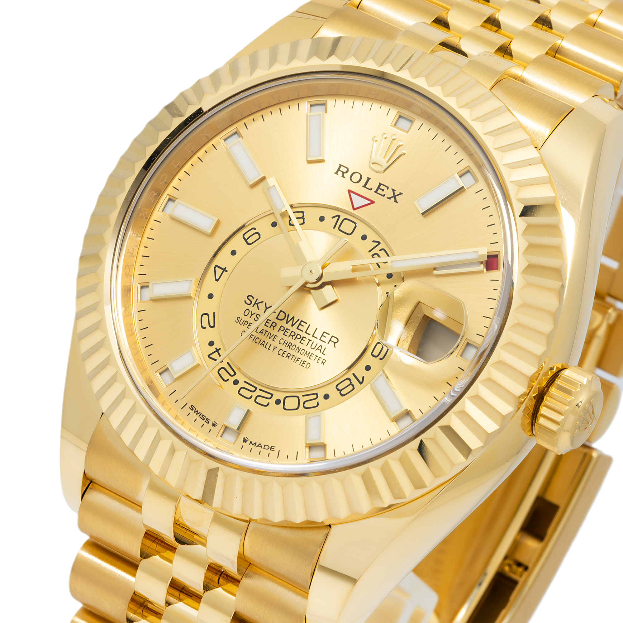 Rolex Sky-Dweller 336938 42MM Champagne Dial With Yellow Gold Jubilee Bracelet