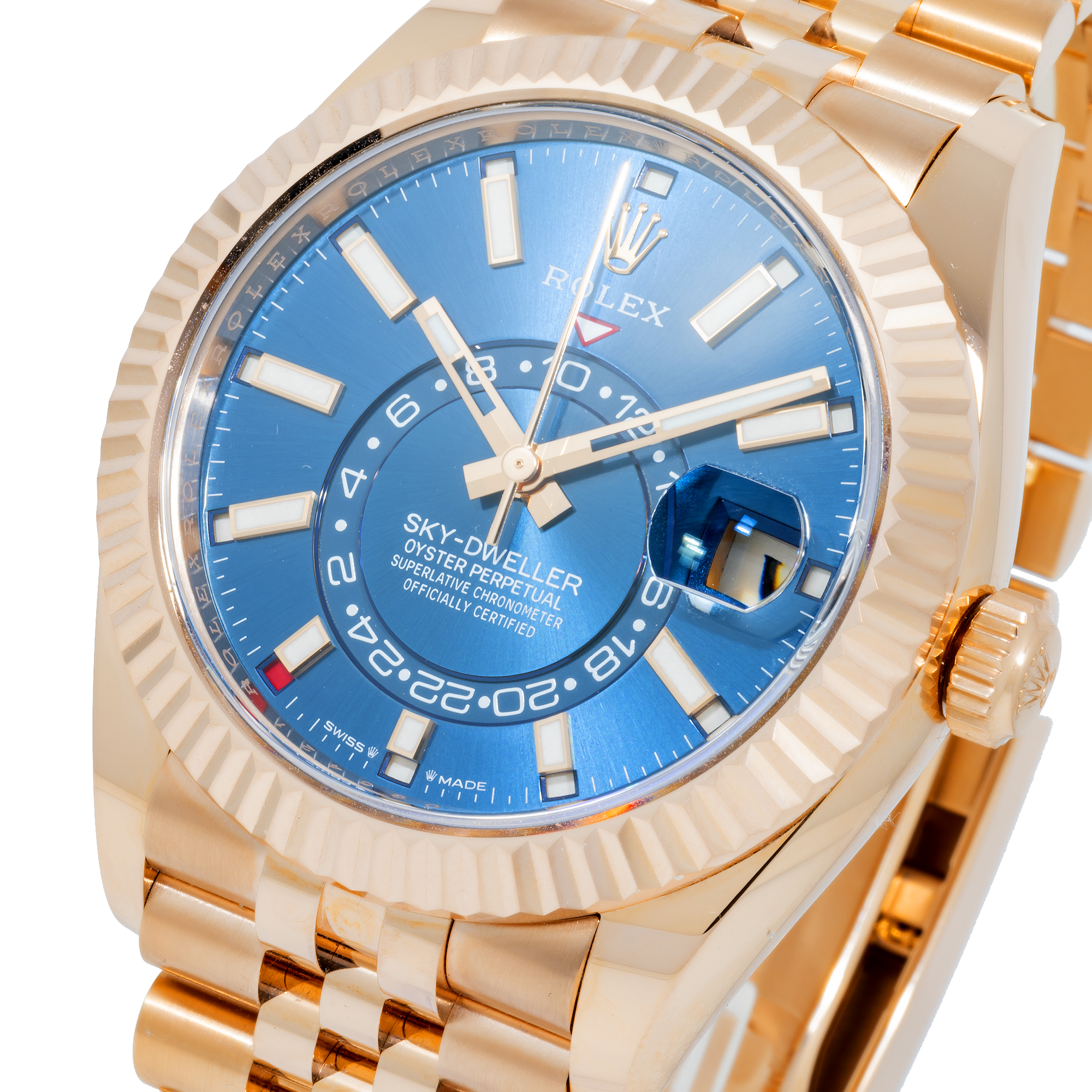 Rolex Sky-Dweller 336935 42MM Blue Dial With Rose Gold Jubilee Bracelet