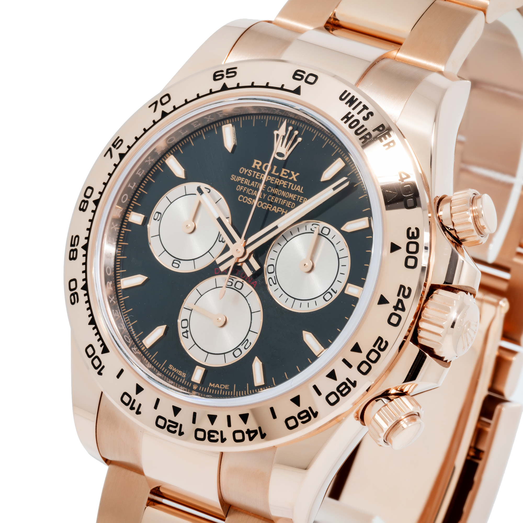 Rolex Daytona 126505 40MM Black Dial With Rose Gold Oyster Bracelet