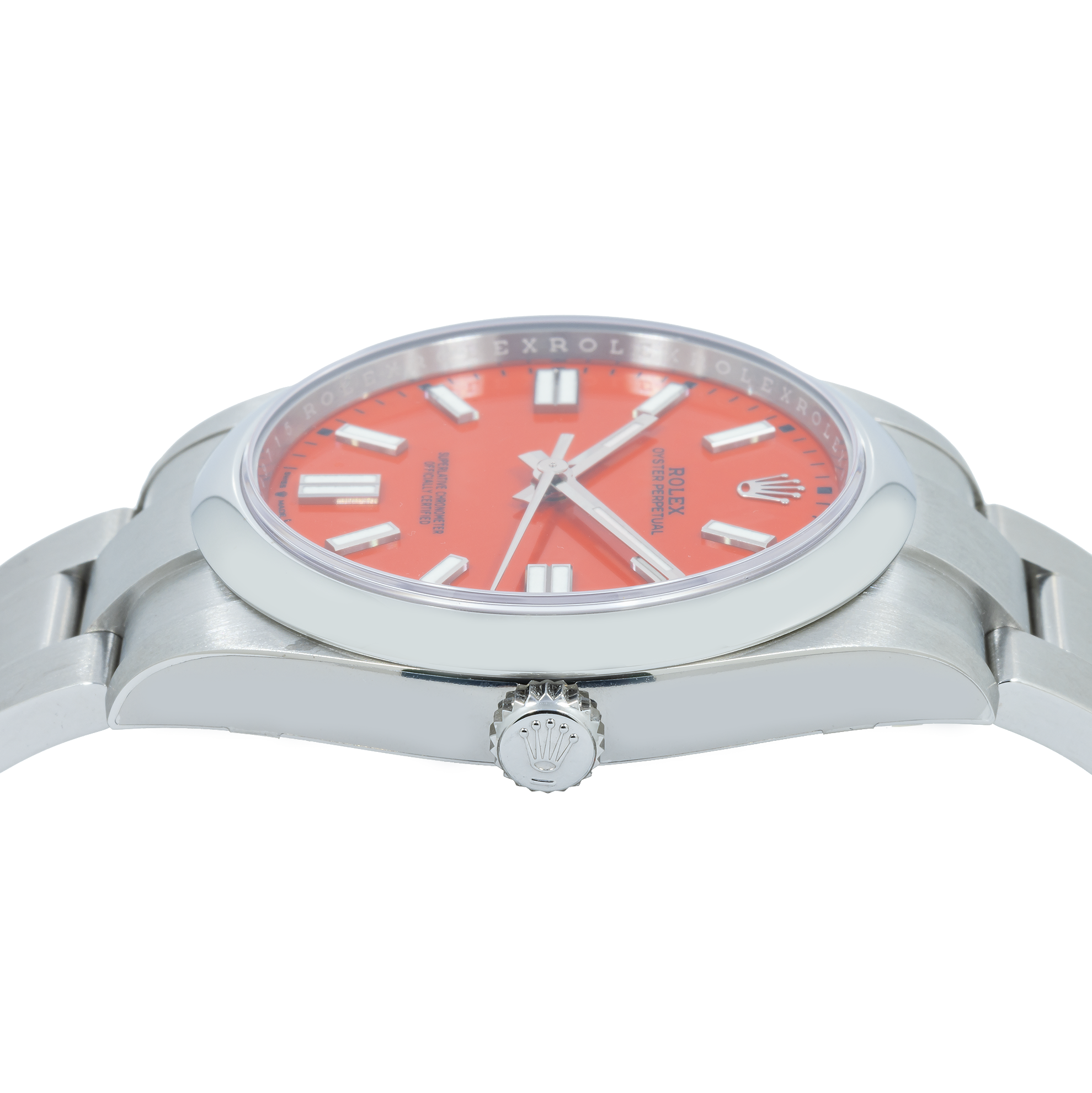 Rolex Oyster Perpetual 124300 41MM Coral Red Dial With Oyster Bracelet