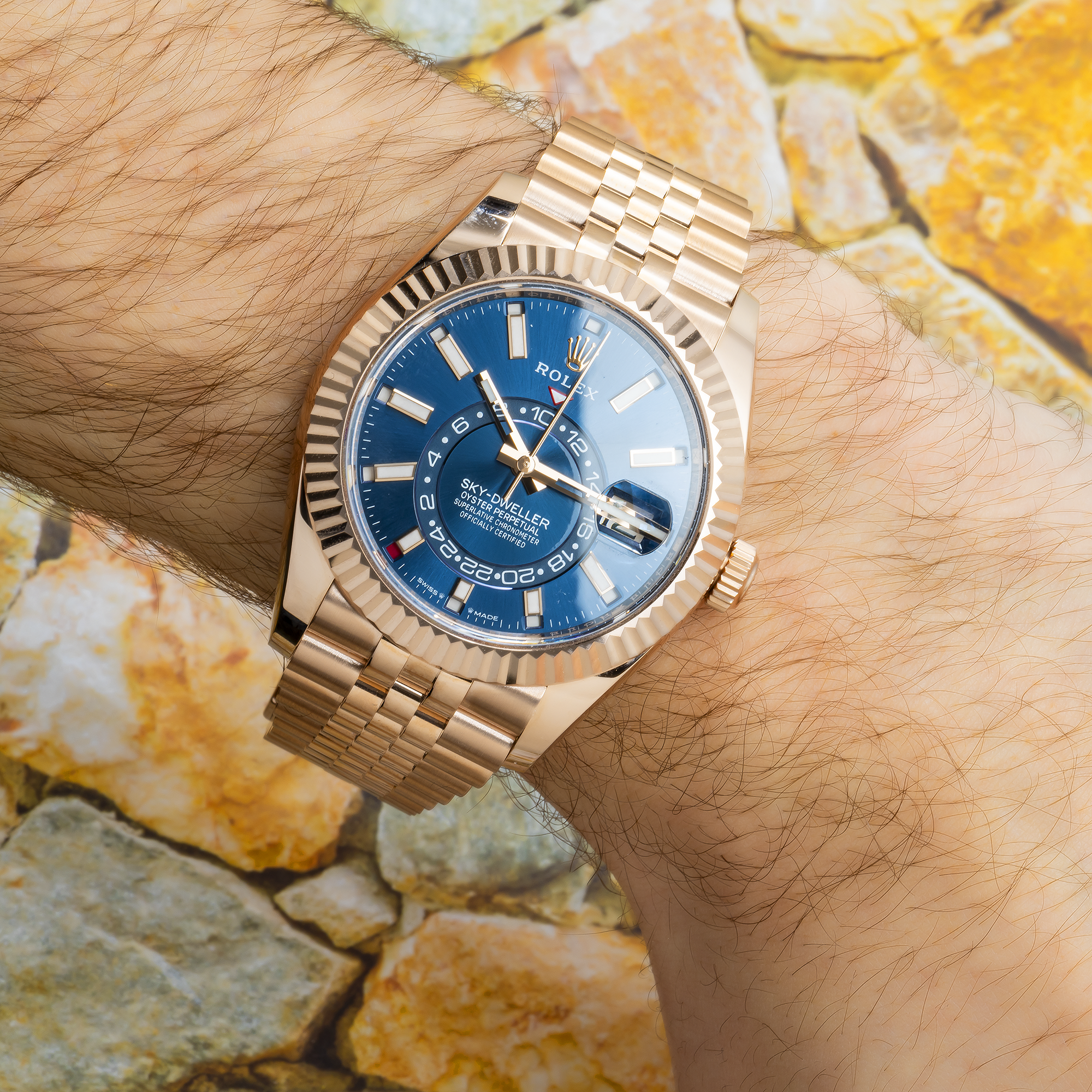 Rolex Sky-Dweller 336935 42MM Blue Dial With Rose Gold Jubilee Bracelet