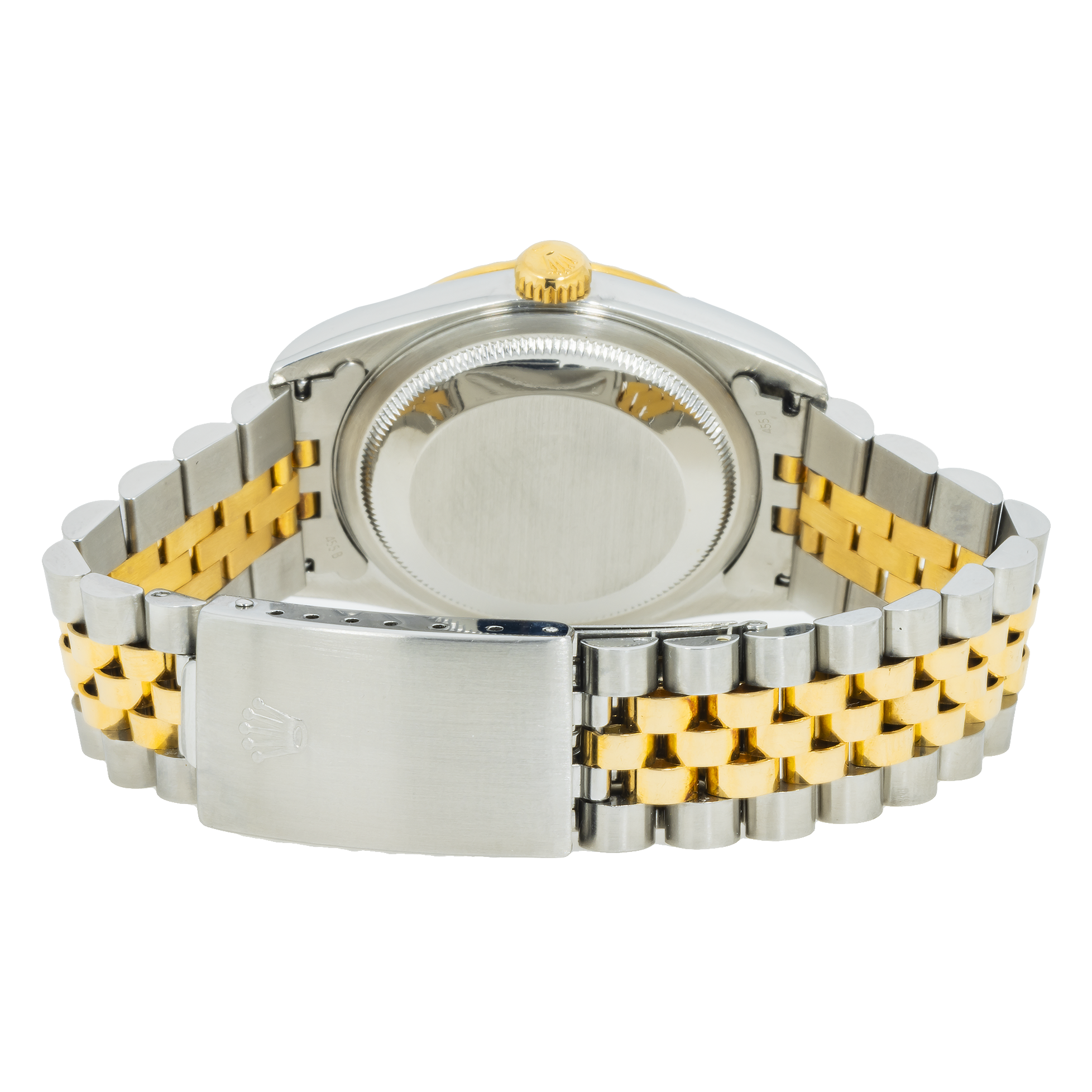 Rolex Datejust 16013 36MM Black Roman Dial With Two Tone Jubilee Bracelet