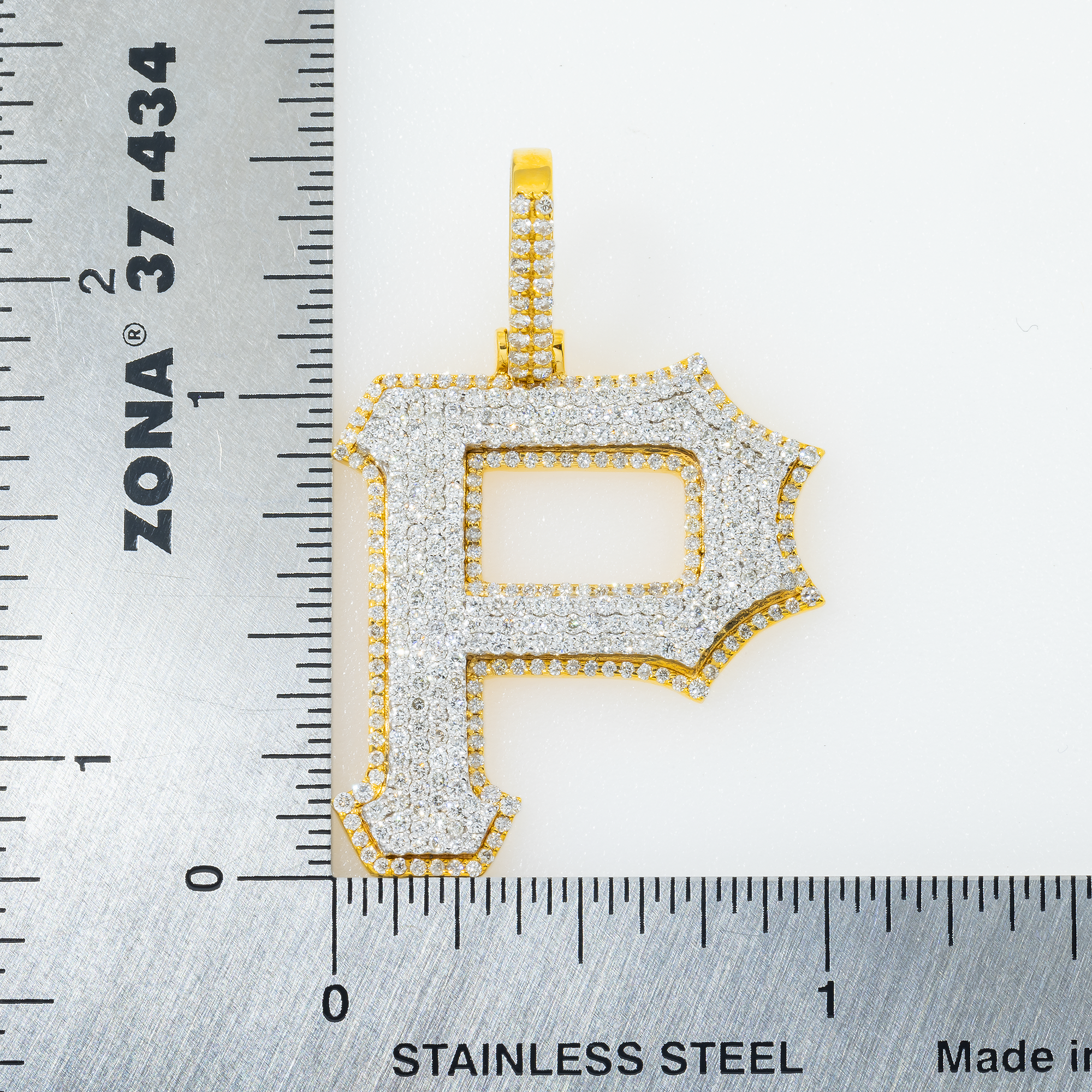 14K GOLD DIAMOND CUSTOM PITTSBURGH PIRATES PENDANT 1.55 CT