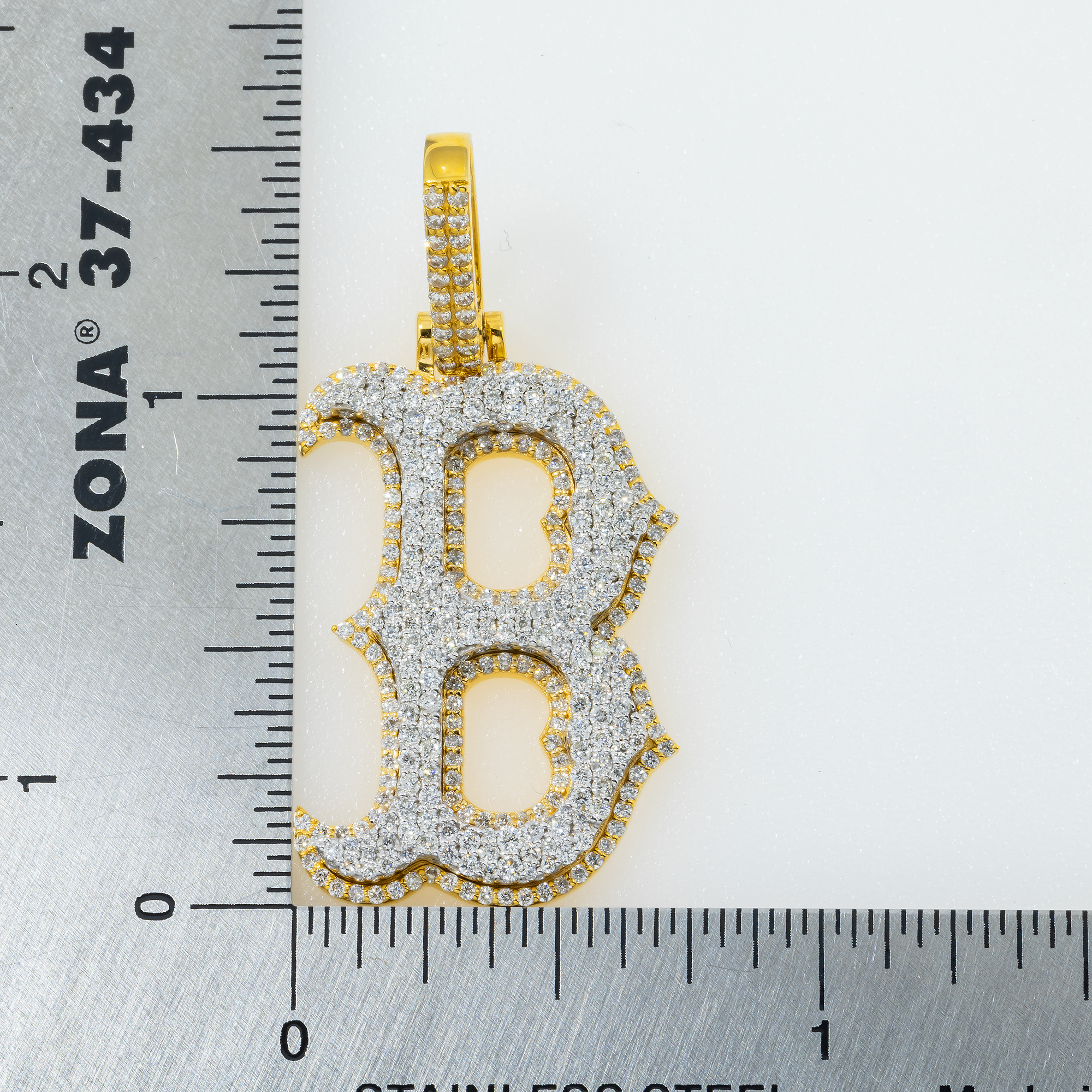 14K GOLD DIAMOND CUSTOM BOSTON RED SOX PENDANT 1.25 CT