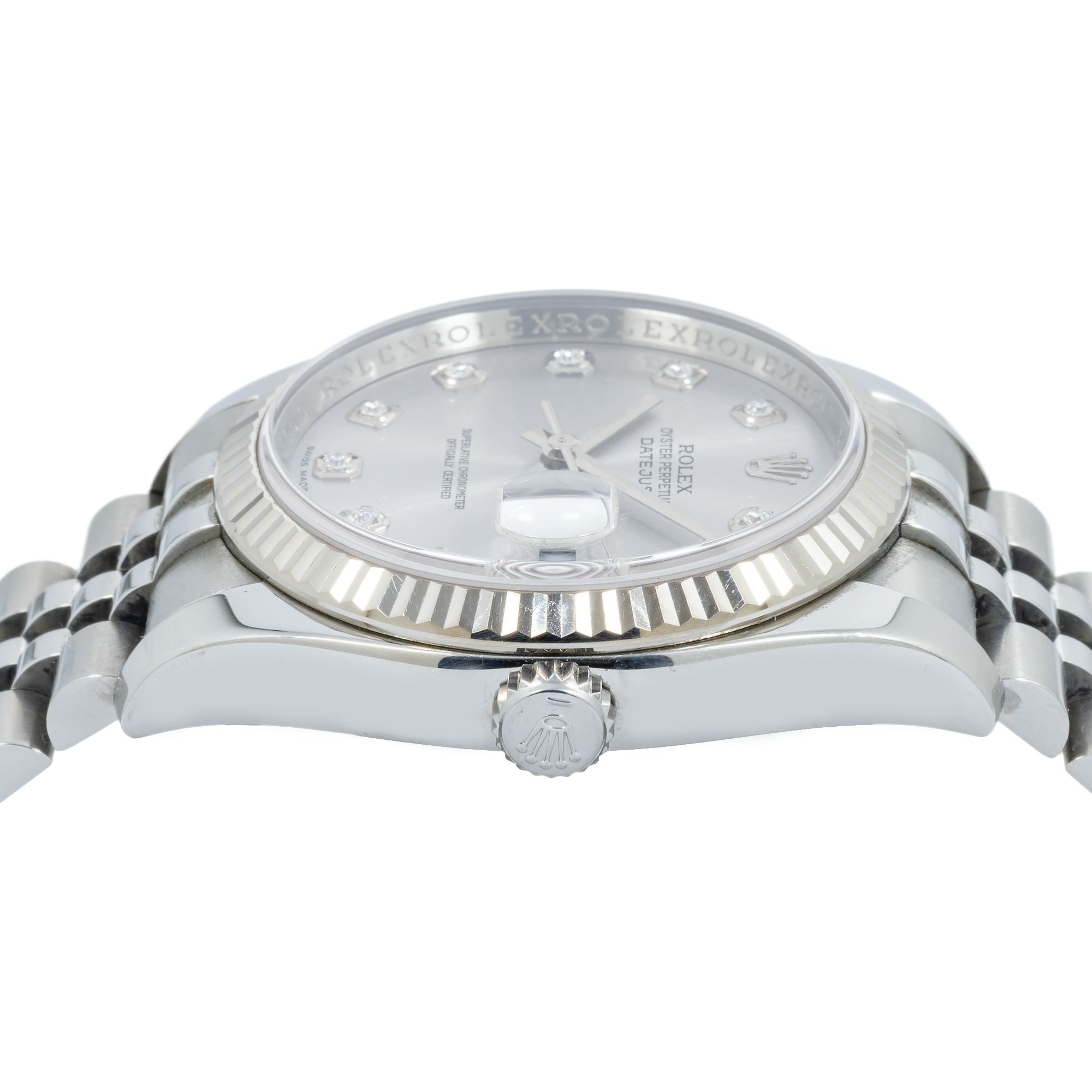 Rolex Datejust 116234 36MM Silver Diamond Dial With Stainless Steel Jubilee Bracelet