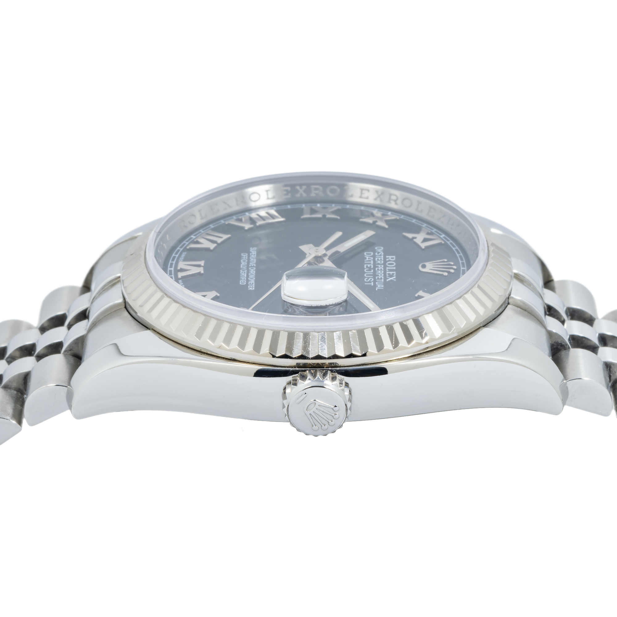 Rolex Datejust 116234 36MM Black Roman Dial With Stainless Steel Jubilee Bracelet