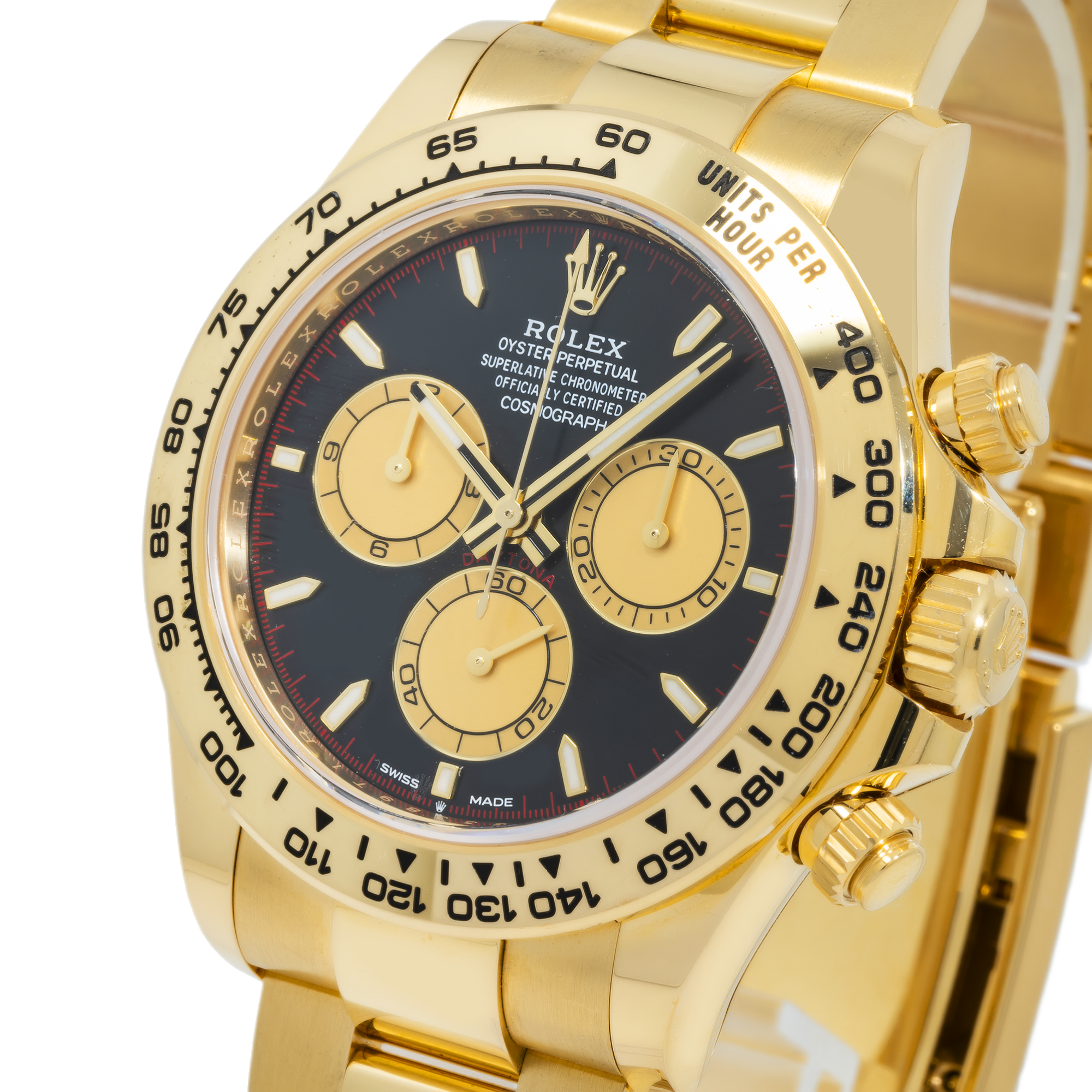 Rolex Daytona 126508 40MM Black Dial With Yellow Gold Oyster Bracelet
