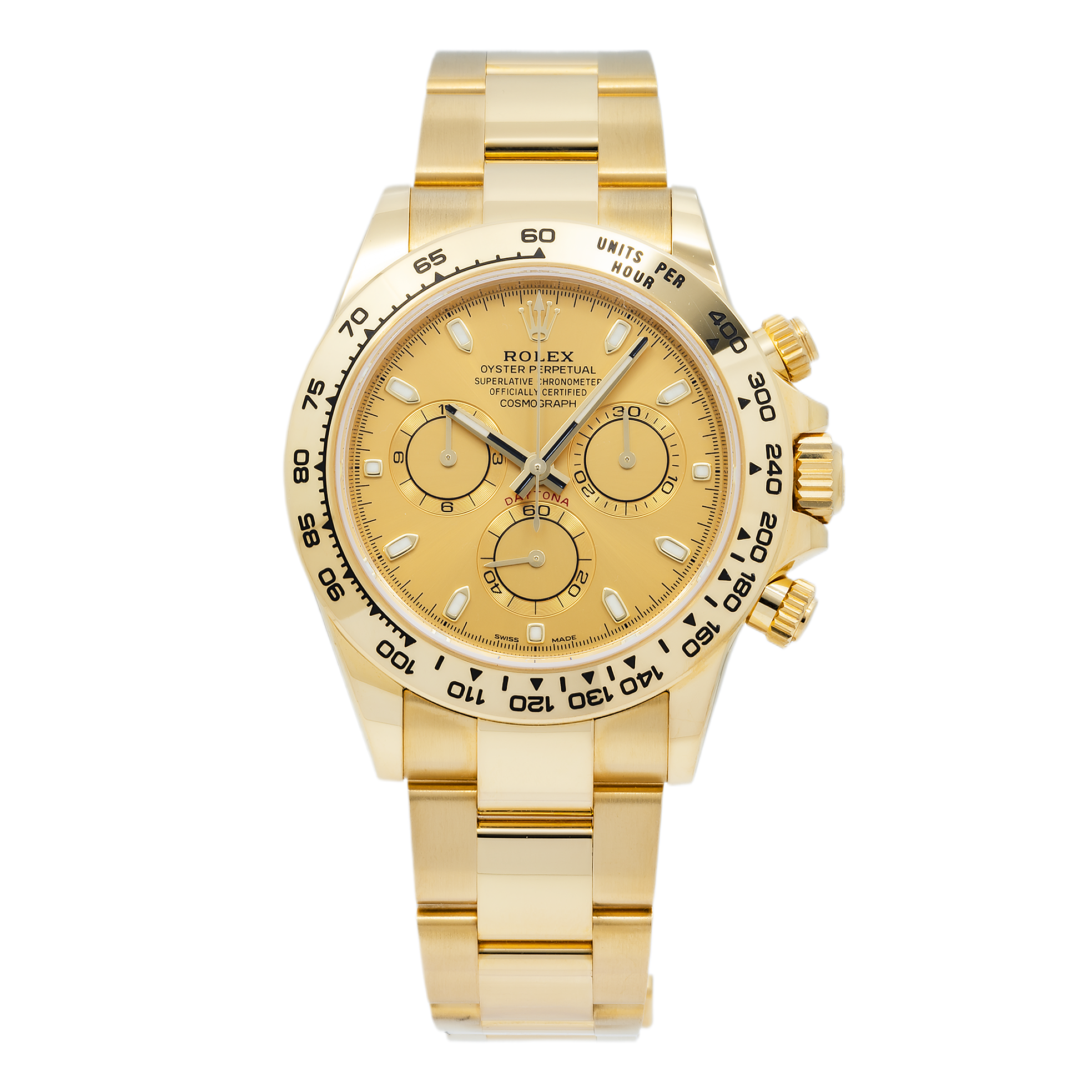 Rolex Cosmograph Daytona 116508 40MM Champagne Dial With Yellow Gold Oyster Bracelet