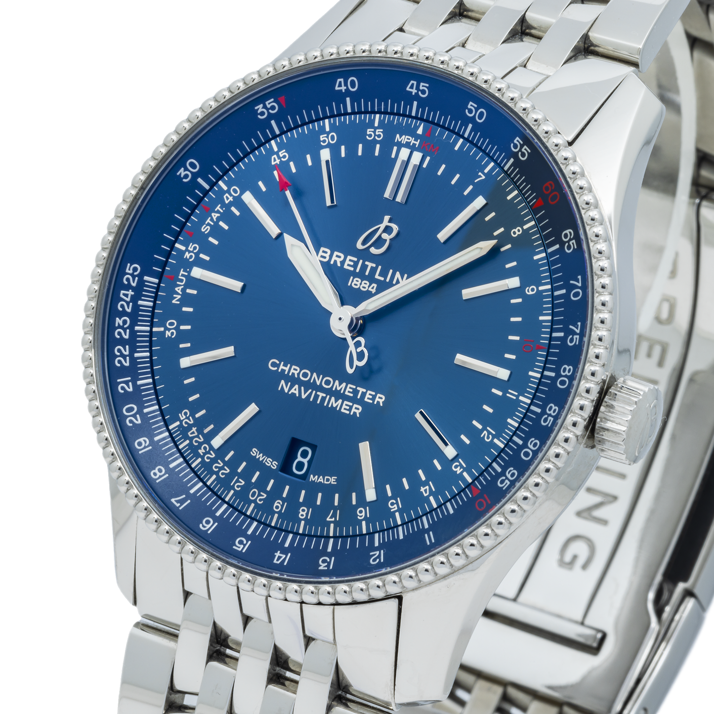 Breitling Navitimer A17326 41MM Blue Index Dial With Stainless Steel Bracelet