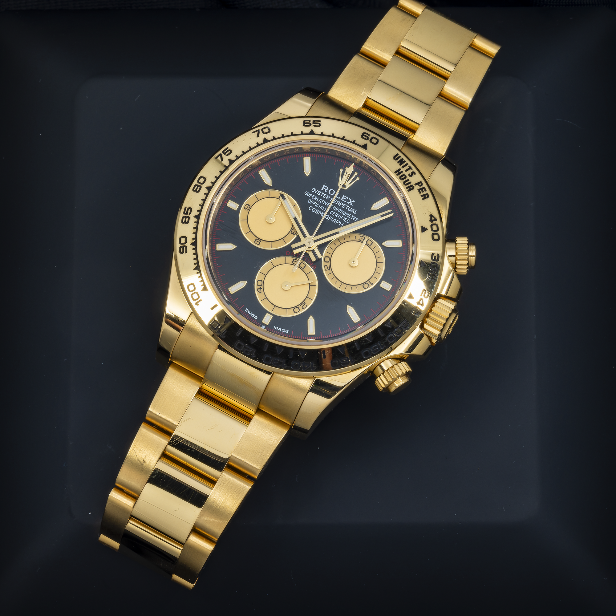 Rolex Daytona 126508 40MM Black Dial With Yellow Gold Oyster Bracelet