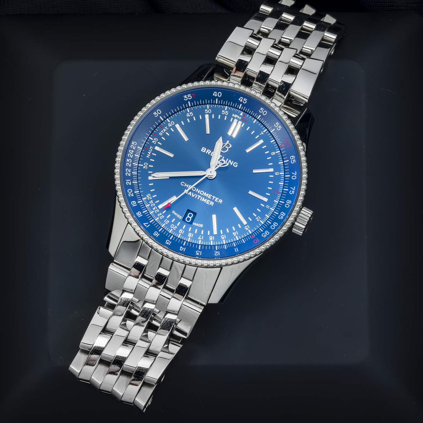 Breitling Navitimer A17326 41MM Blue Index Dial With Stainless Steel Bracelet
