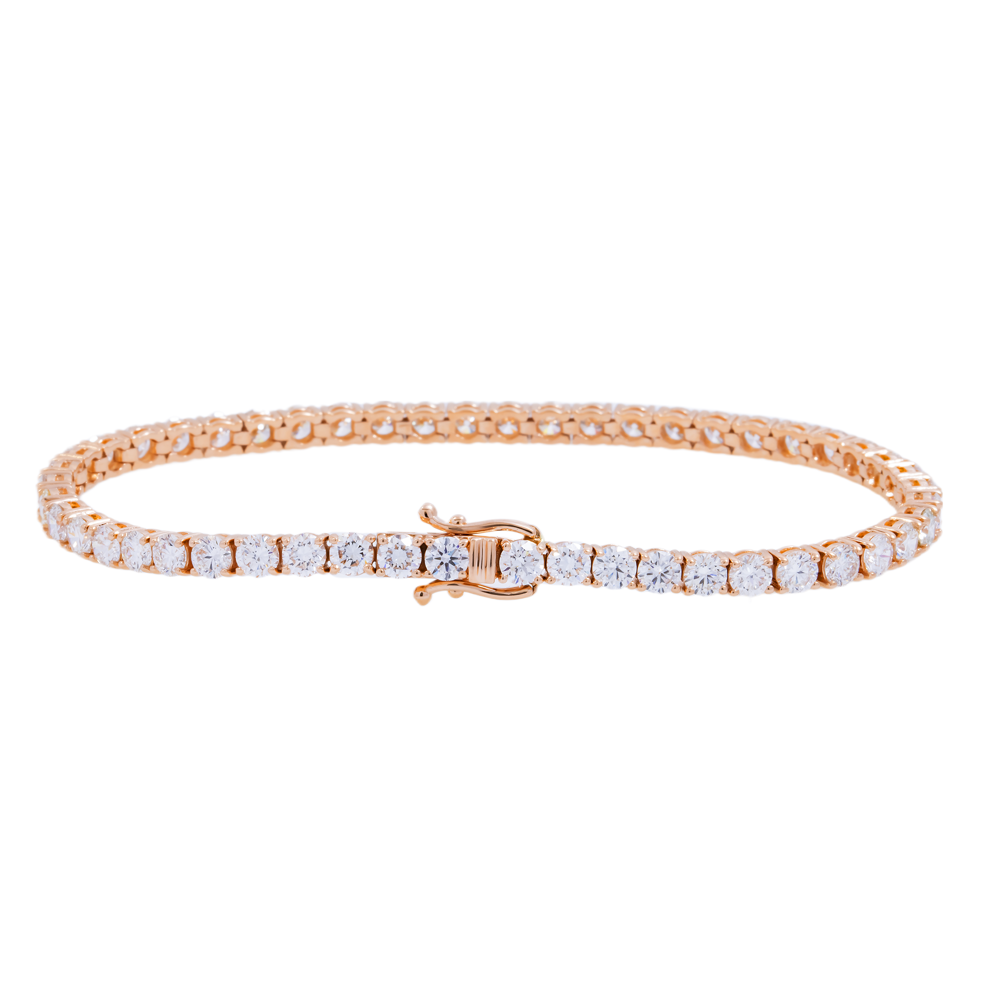 14K GOLD ROUND DIAMONDS TENNIS BRACELET 9.03 CT