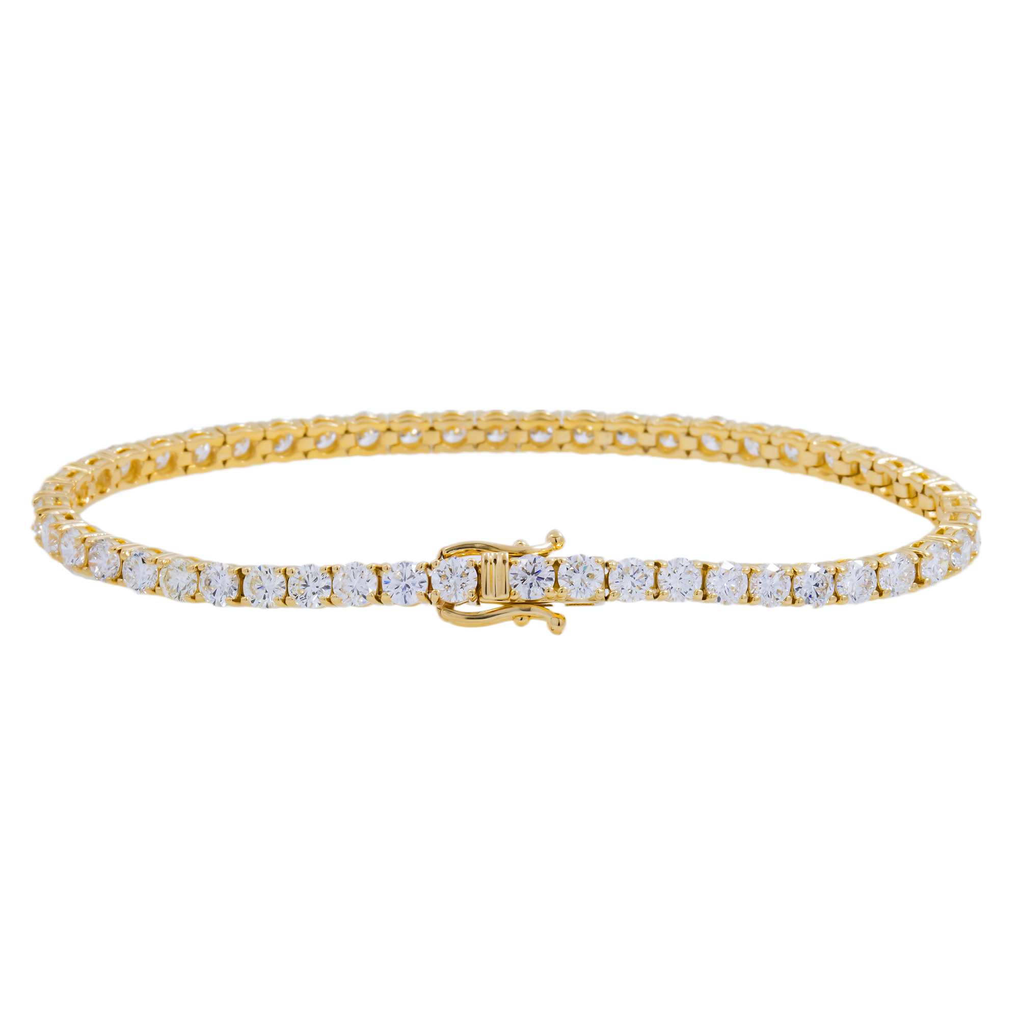14K GOLD ROUND DIAMONDS TENNIS BRACELET 9.03 CT