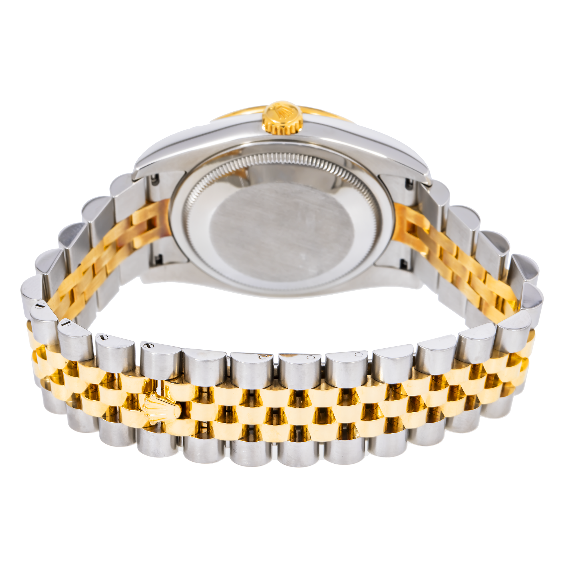Rolex Oyster Perpetual Datejust 116243 36MM Factory Silver Flower Motif Dial With Two Tone Jubilee Bracelet And Factory Diamond Dial