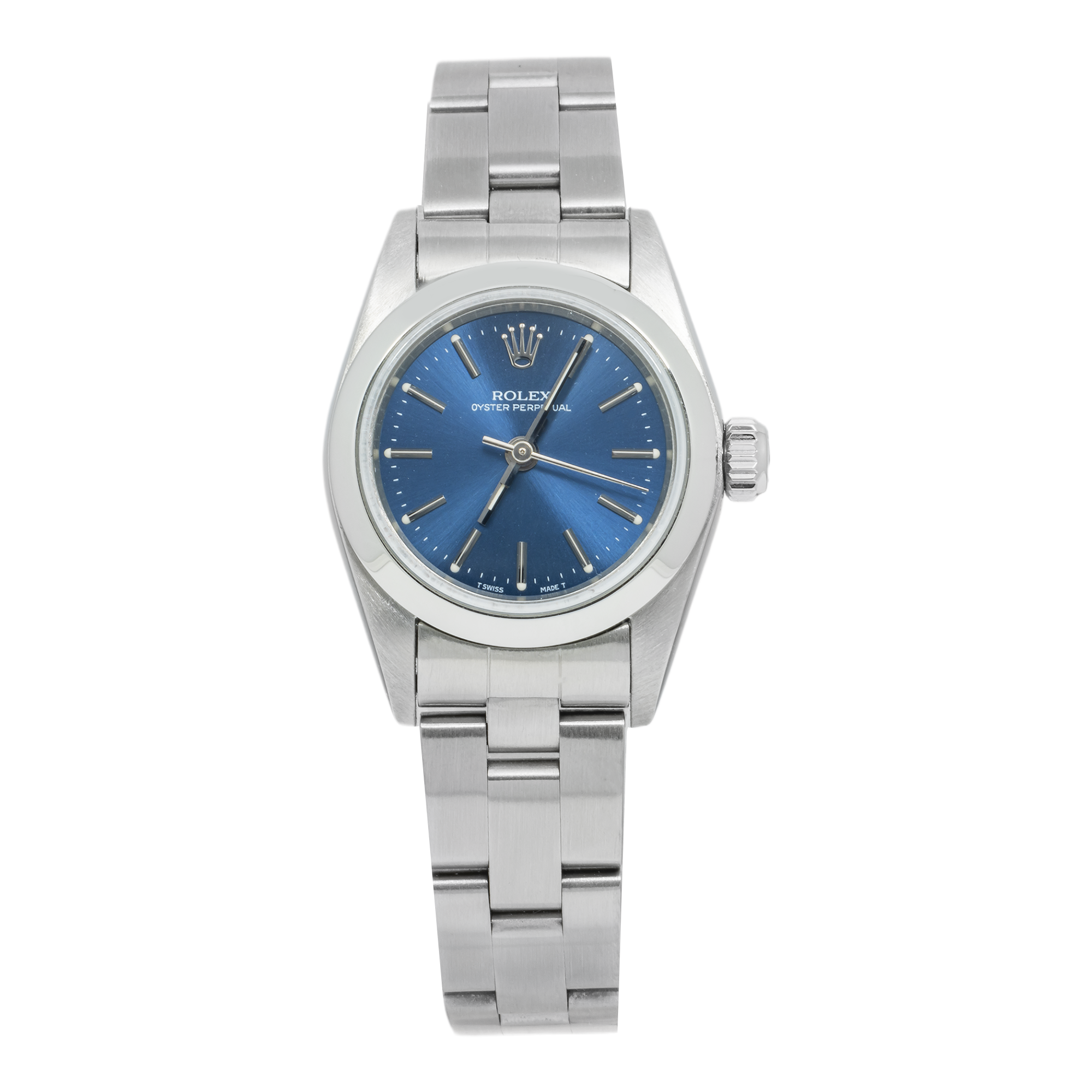 Rolex Oyster Perpetual 67180 24MM Blue Dial With Stainless Steel Oyster Bracelet