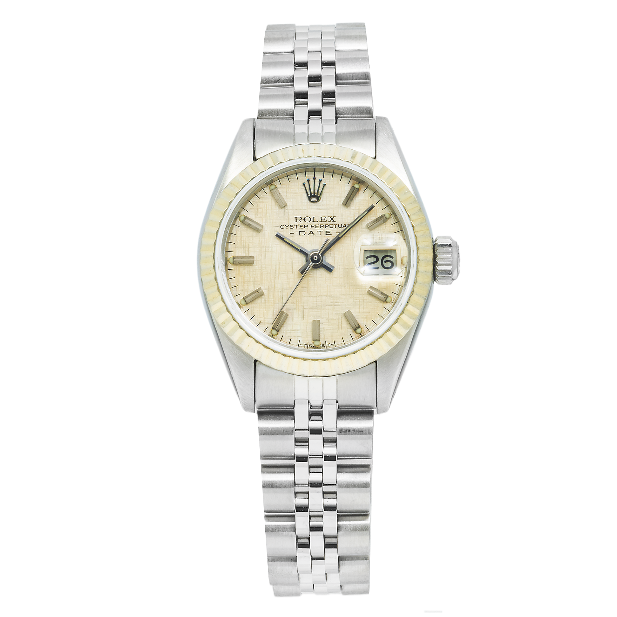 Rolex Datejust 6917 26MM Linen Dial With Stainless Steel Jubilee Bracelet