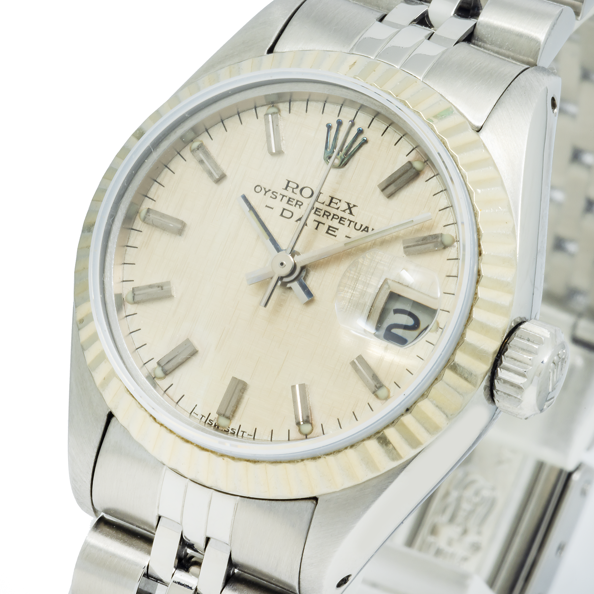 Rolex Datejust 6917 26MM Linen Dial With Stainless Steel Jubilee Bracelet