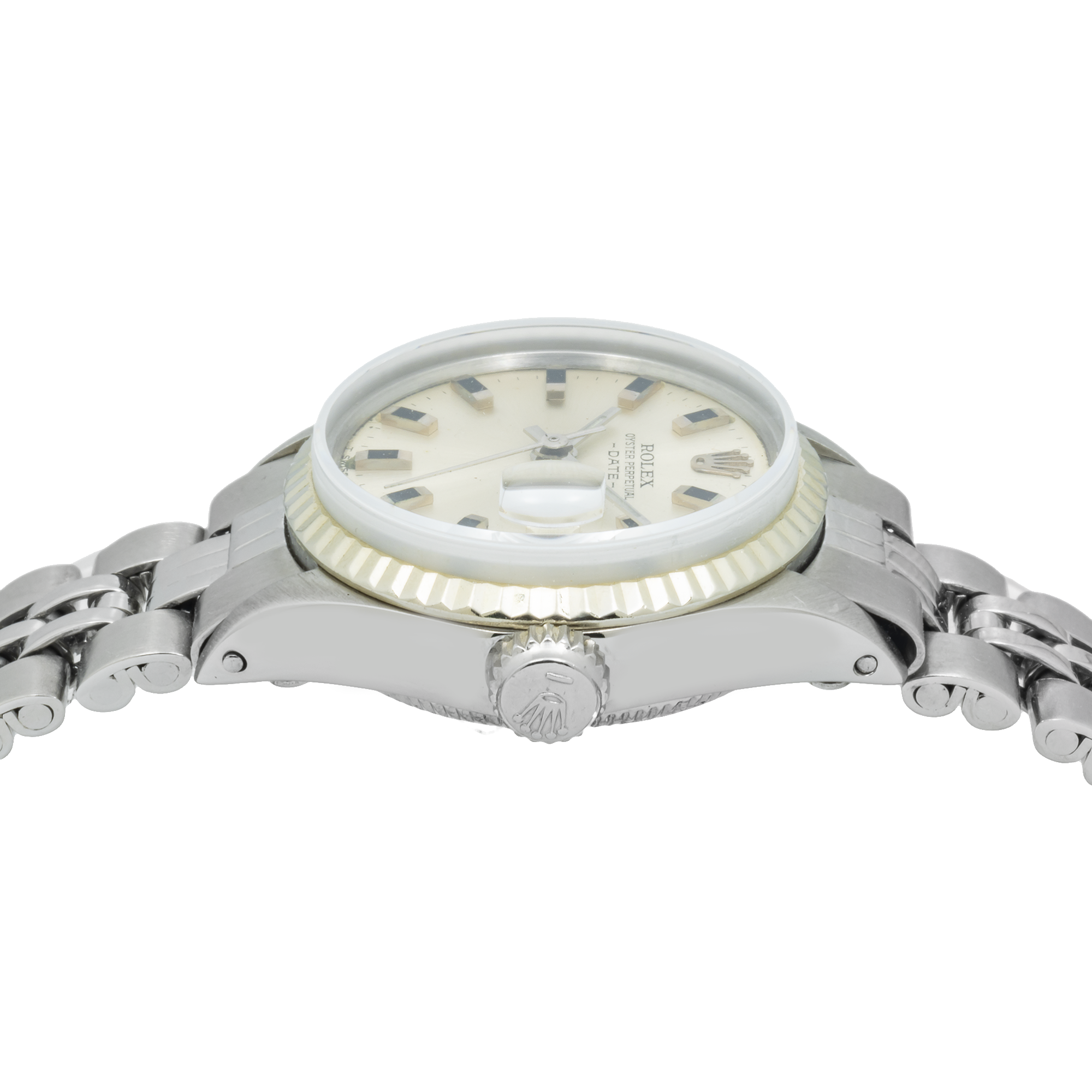 Rolex Oyster Perpetual Date 6517 26MM Silver Dial With Stainless Steel Jubilee Bracelet