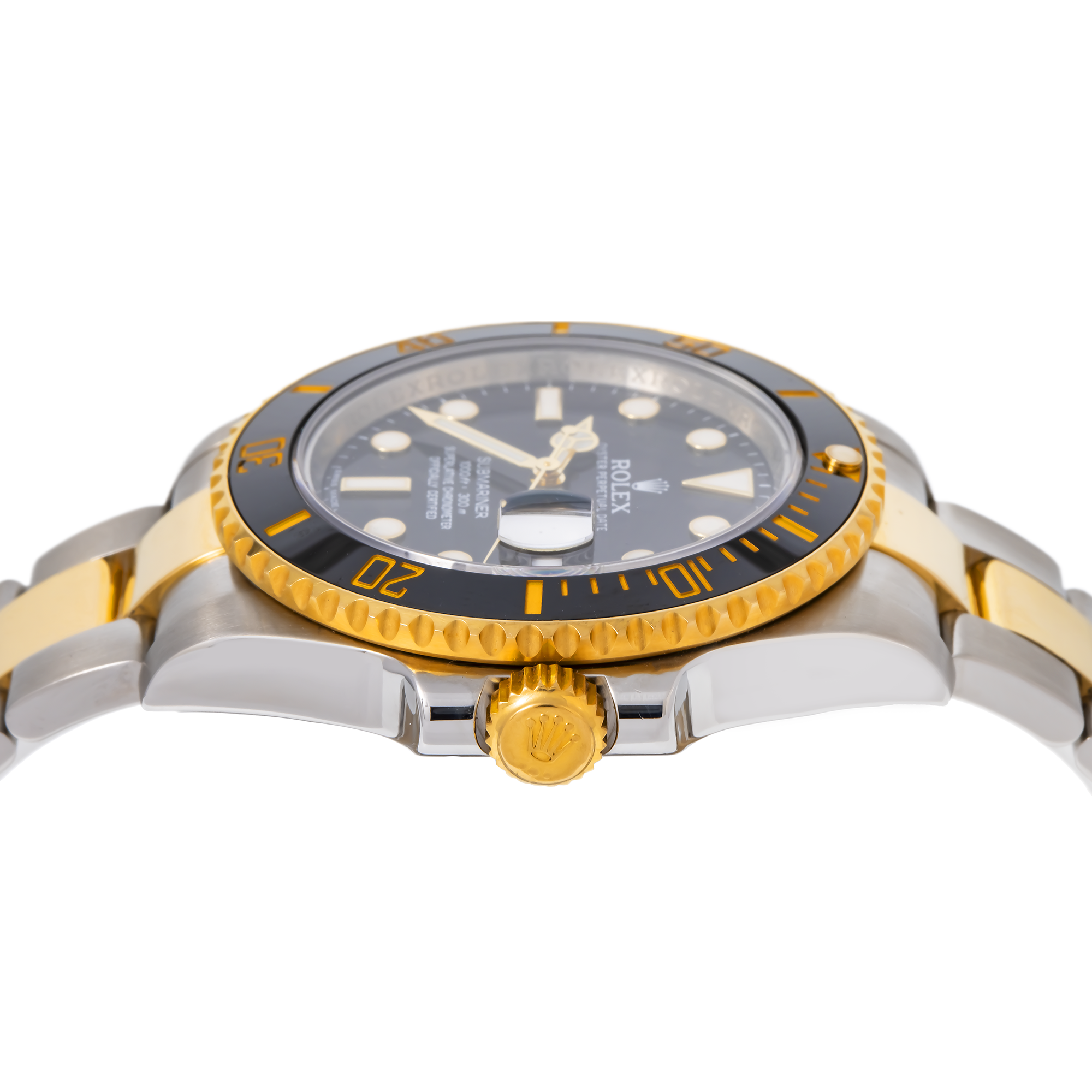 ROLEX SUBMARINER DATE 116613LN 40MM BLACK DIAL WITH TWO TONE BRACELET