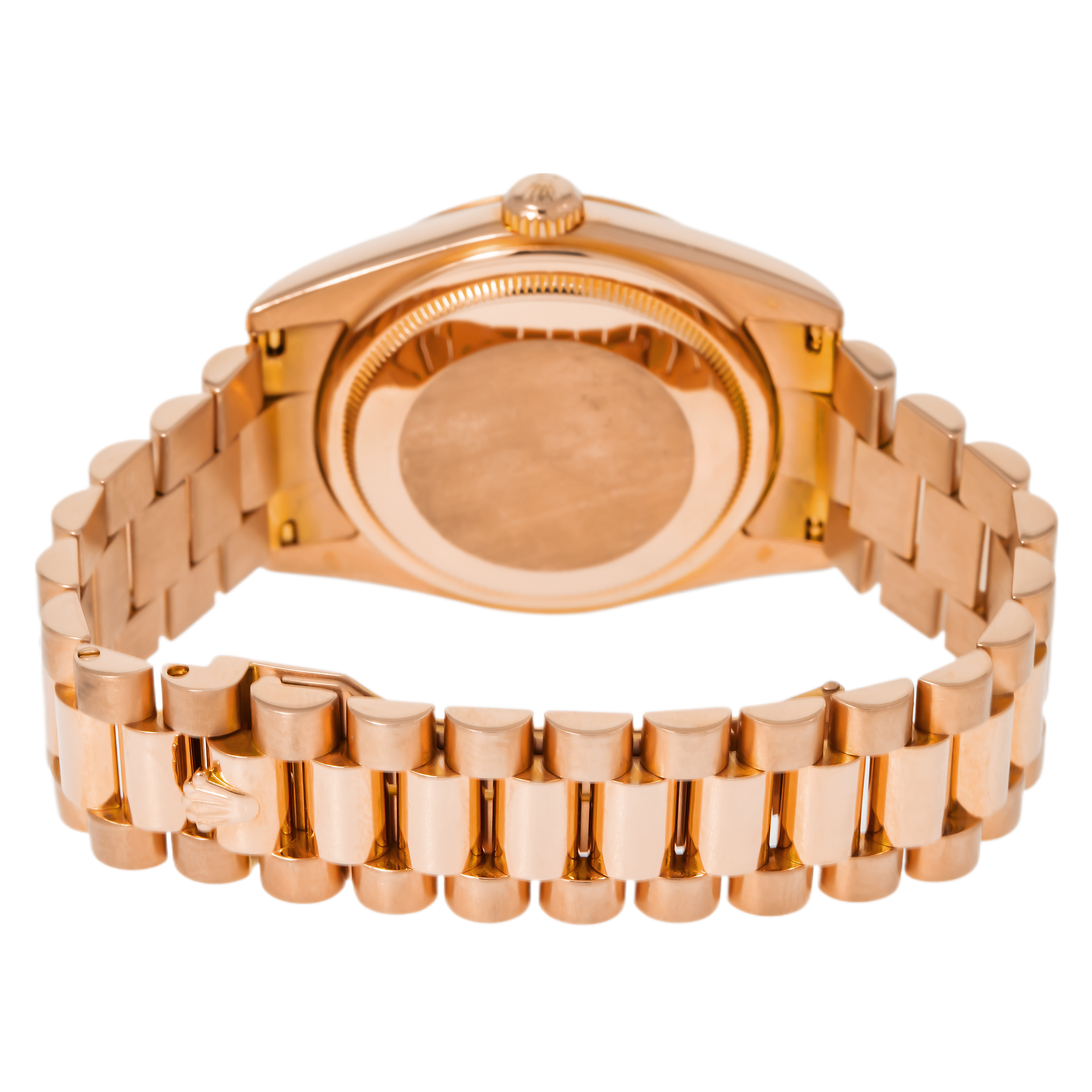 18K ROSE GOLD ROLEX DAY-DATE 118235 36MM WITH BLACK NUMERALS DIAL