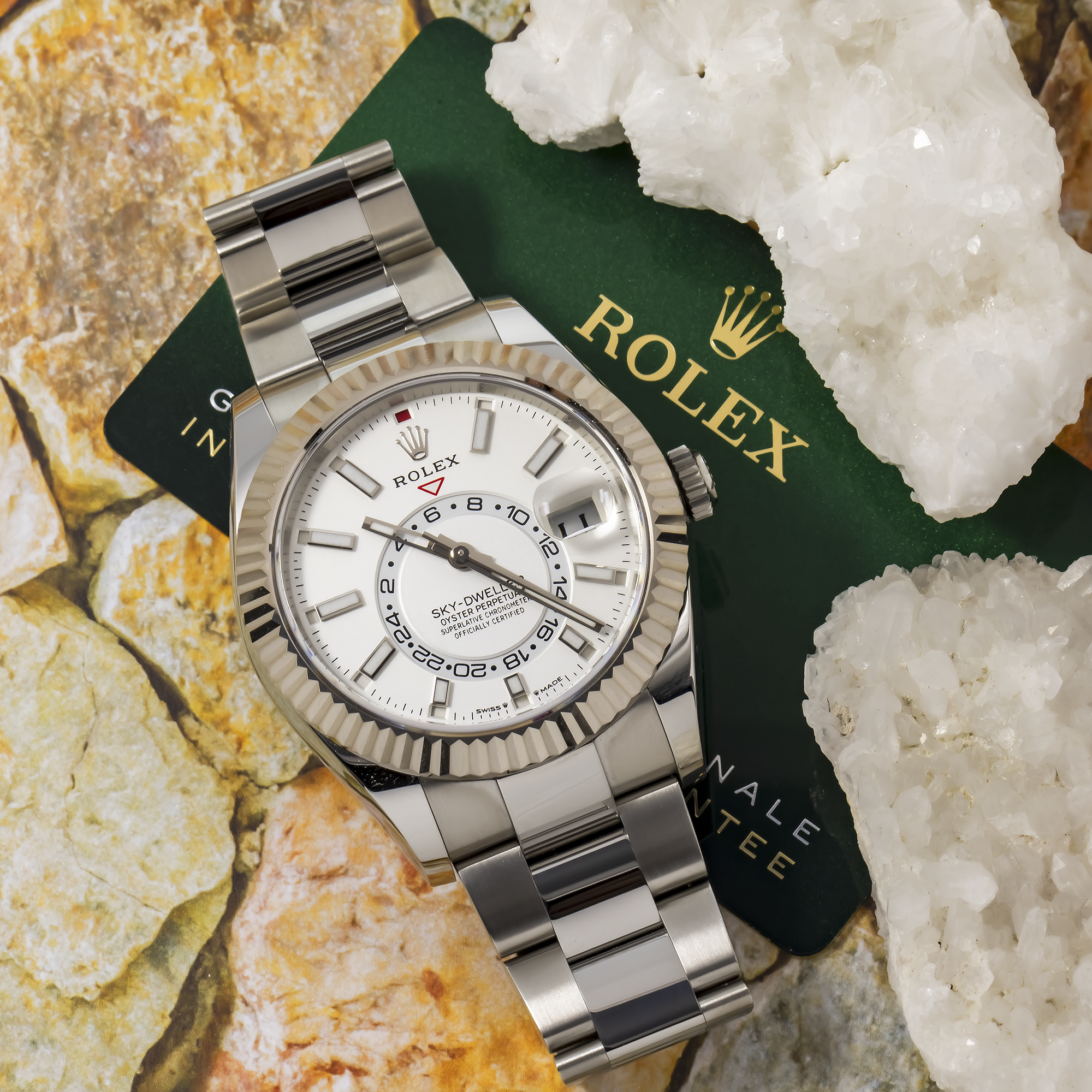 Rolex Oyster Perpetual Sky-Dweller  Automatic Chronometer 336934 42MM White Dial With Stainless Steel Oyster Bracelet