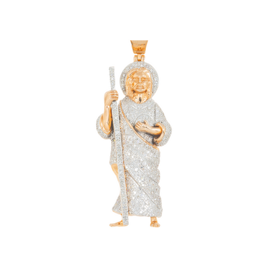 10K GOLD DIAMOND SAINT JUDE PENDANT 0.92 CT