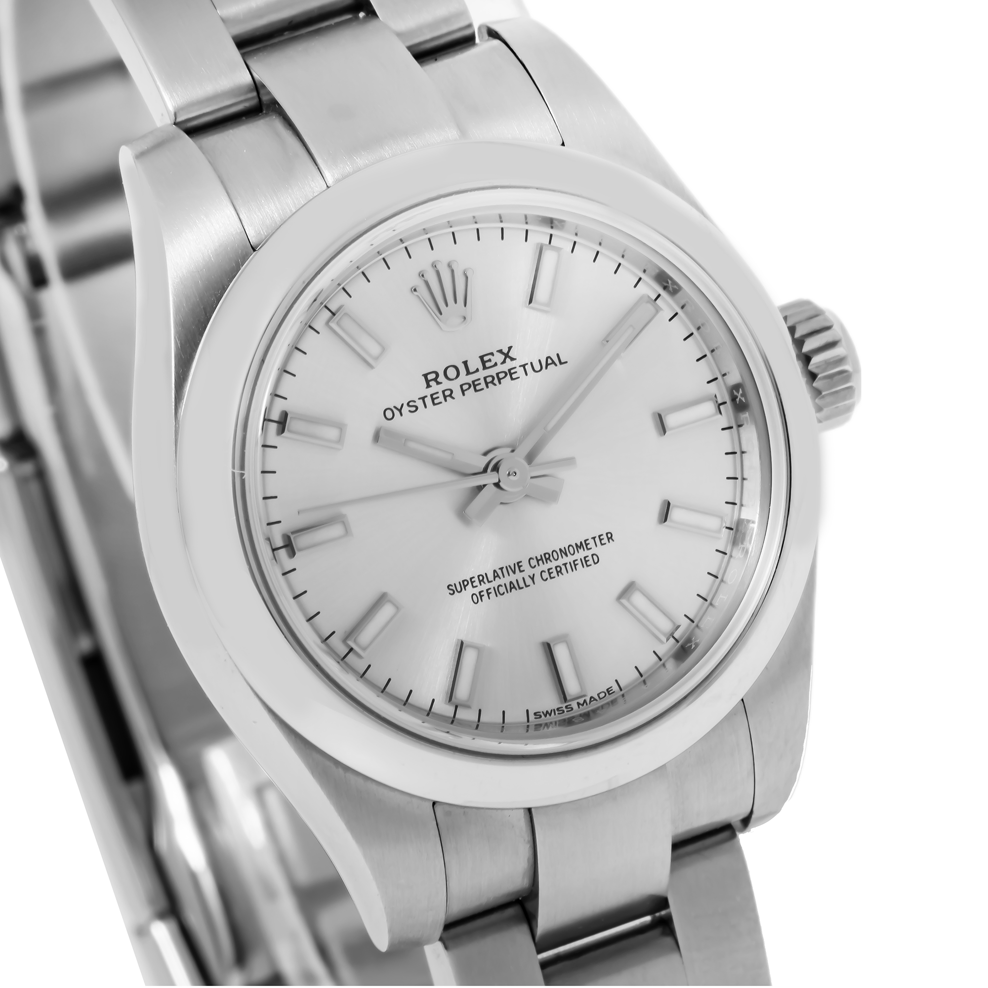 ROLEX OYSTER PERPETUAL 176200 26MM SILVER DIAL WITH STAINLESS STEEL OYSTER BRACELET
