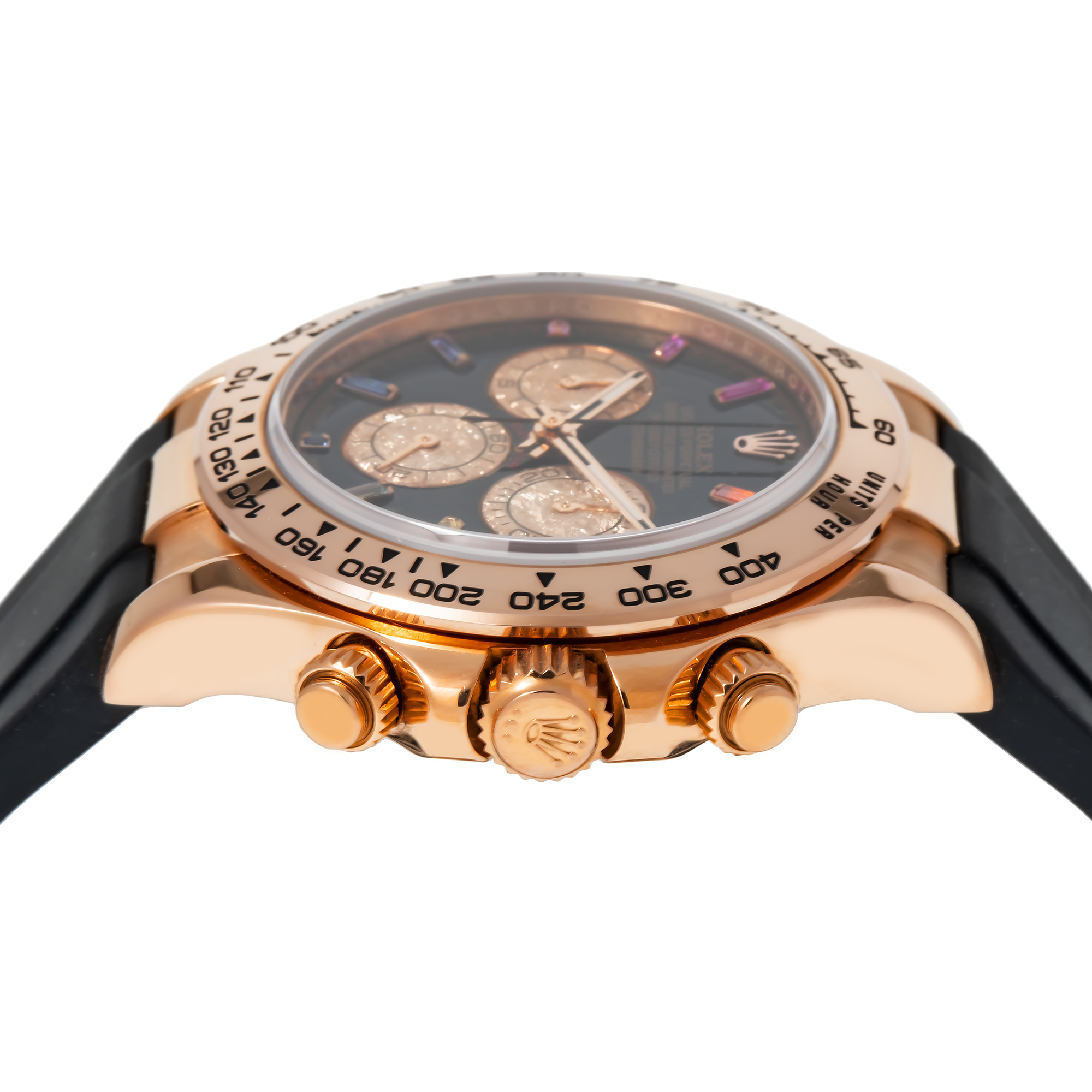 Rolex Daytona 116515LN 40MM Black Rainbow Diamond Dial With Black Oysterflex Bracelet