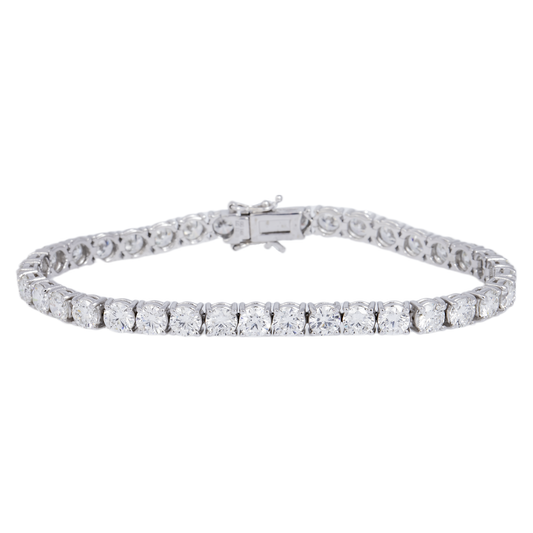 14K GOLD LAB DIAMOND TENNIS BRACELET 12.00 CT