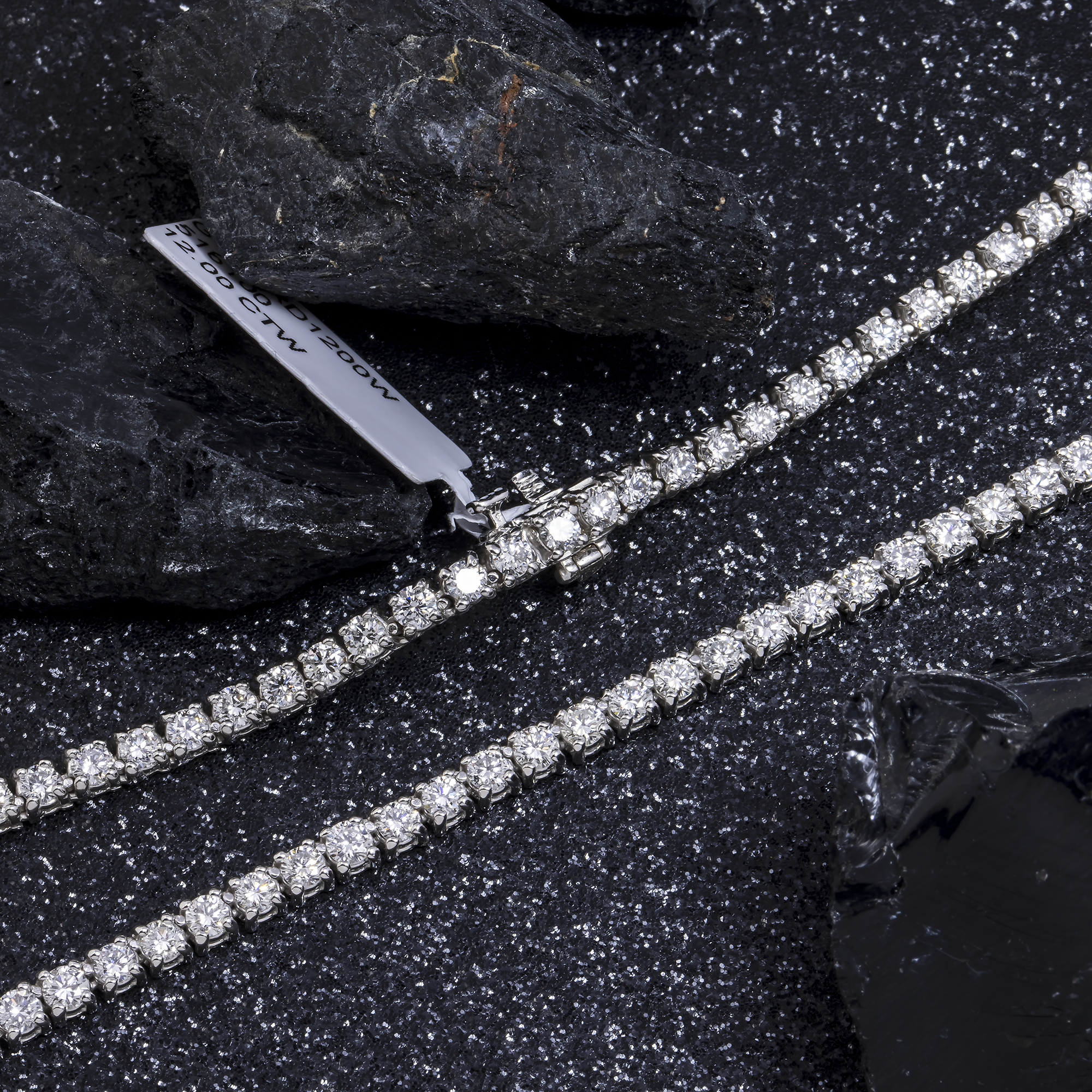 14K GOLD LAB DIAMOND TENNIS CHAIN 12.00 CT