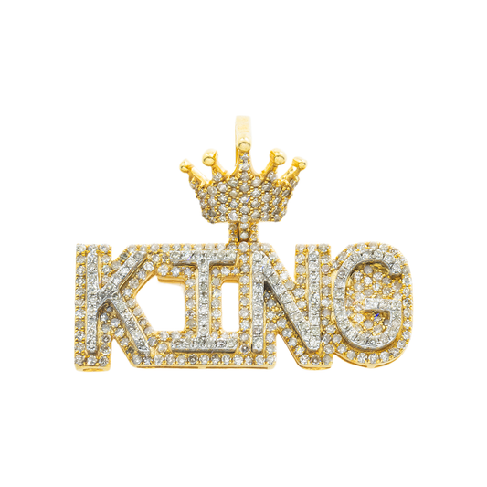 10K GOLD DIAMOND KING PENDANT 1.00 CT