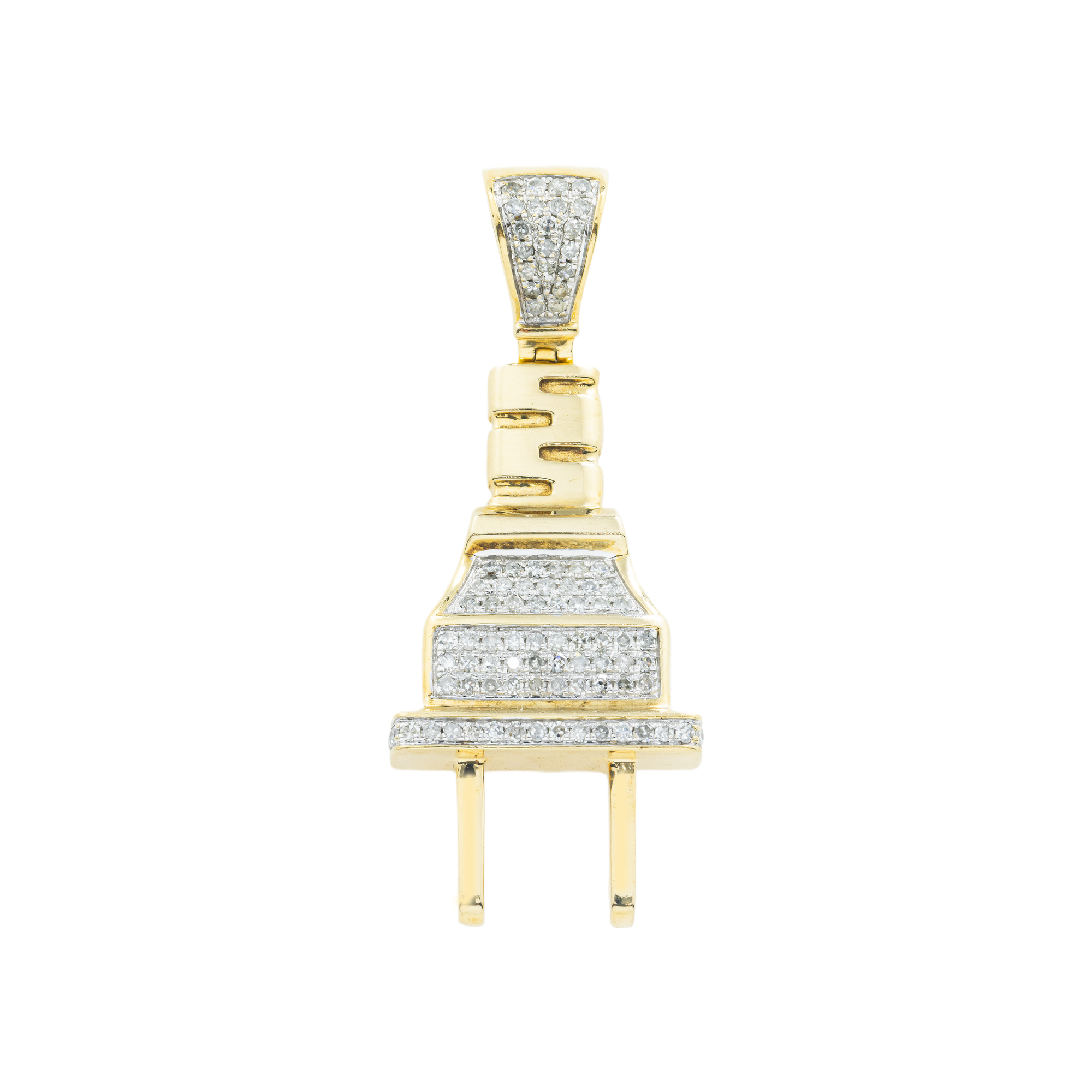 10K GOLD DIAMOND PLUG PENDANT 0.70 CT