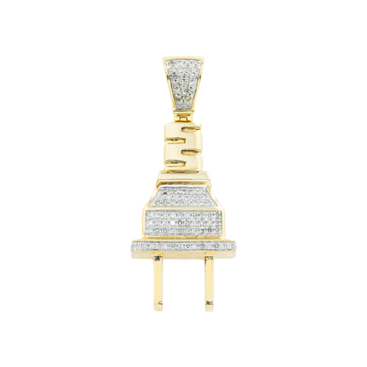 10K GOLD DIAMOND PLUG PENDANT 0.70 CT