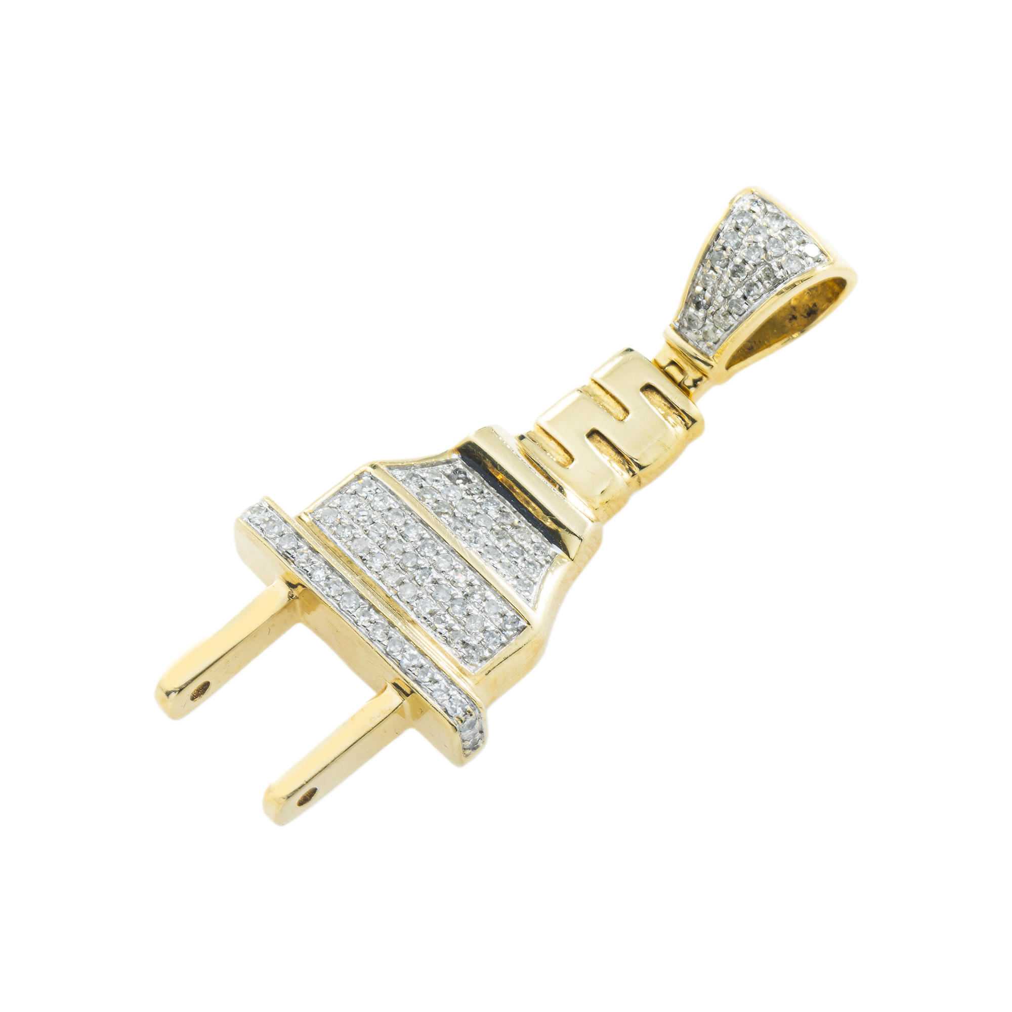 10K GOLD DIAMOND PLUG PENDANT 0.70 CT