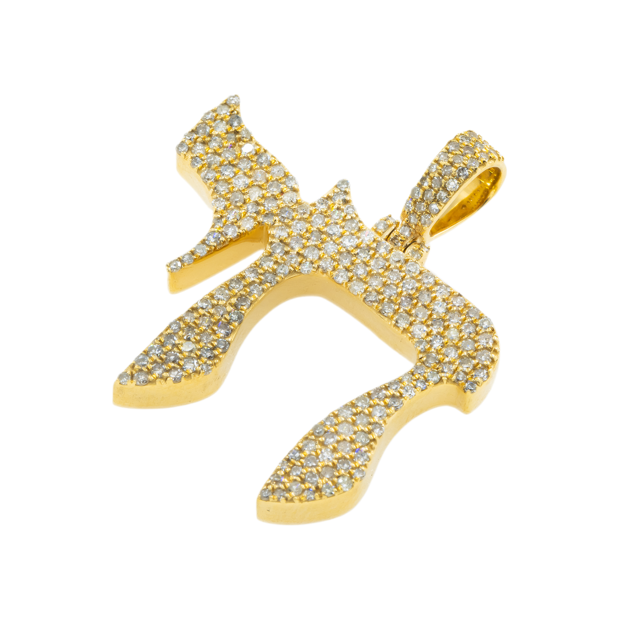 14K GOLD DIAMOND CHAI PENDANT 0.64 CT