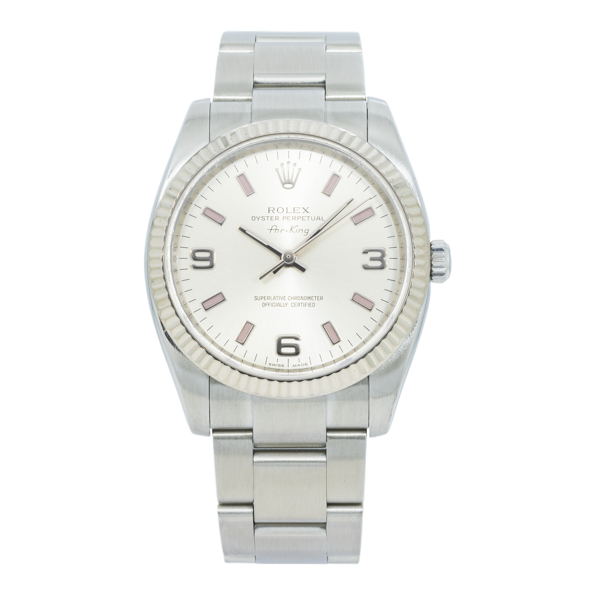 Rolex Air-King 114210 34MM Silver Dial With Stainless Steel Oyster Bracelet