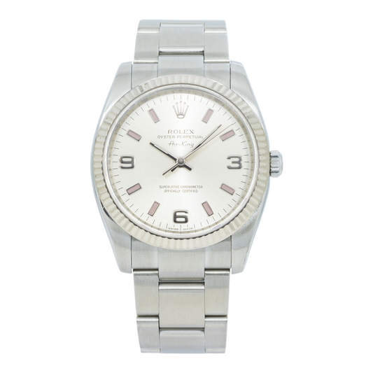 Rolex Air-King 114210 34MM Silver Dial With Stainless Steel Oyster Bracelet
