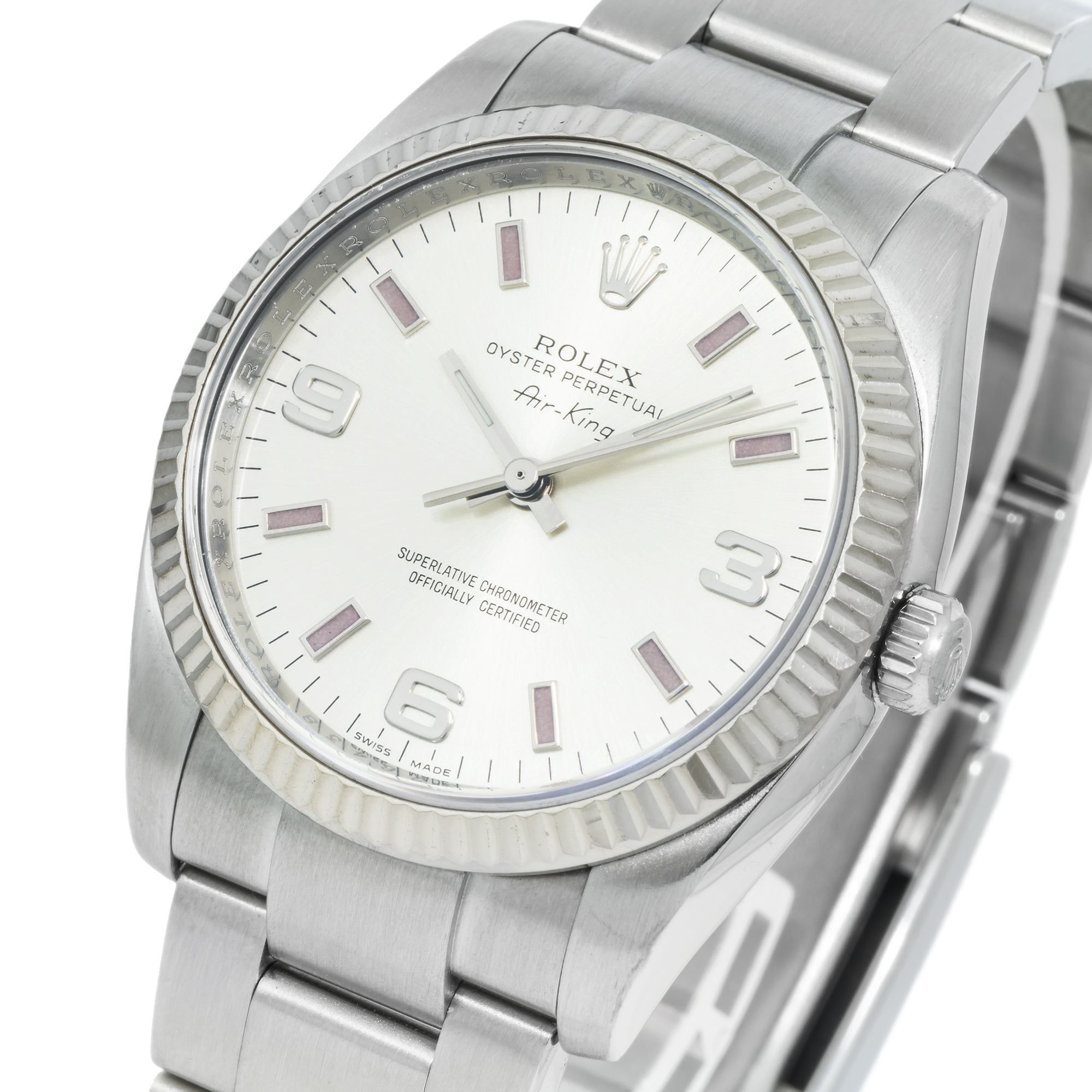 Rolex Air-King 114210 34MM Silver Dial With Stainless Steel Oyster Bracelet