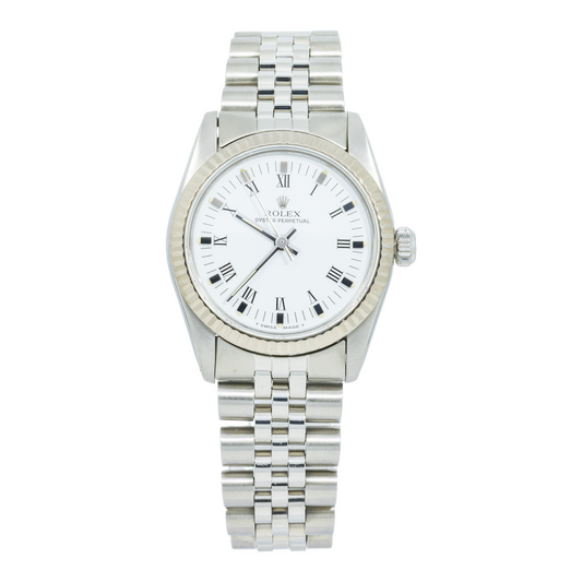 Rolex Oyster Perpetual 67514 31MM White Dial With Stainless Steel Jubilee Bracelet