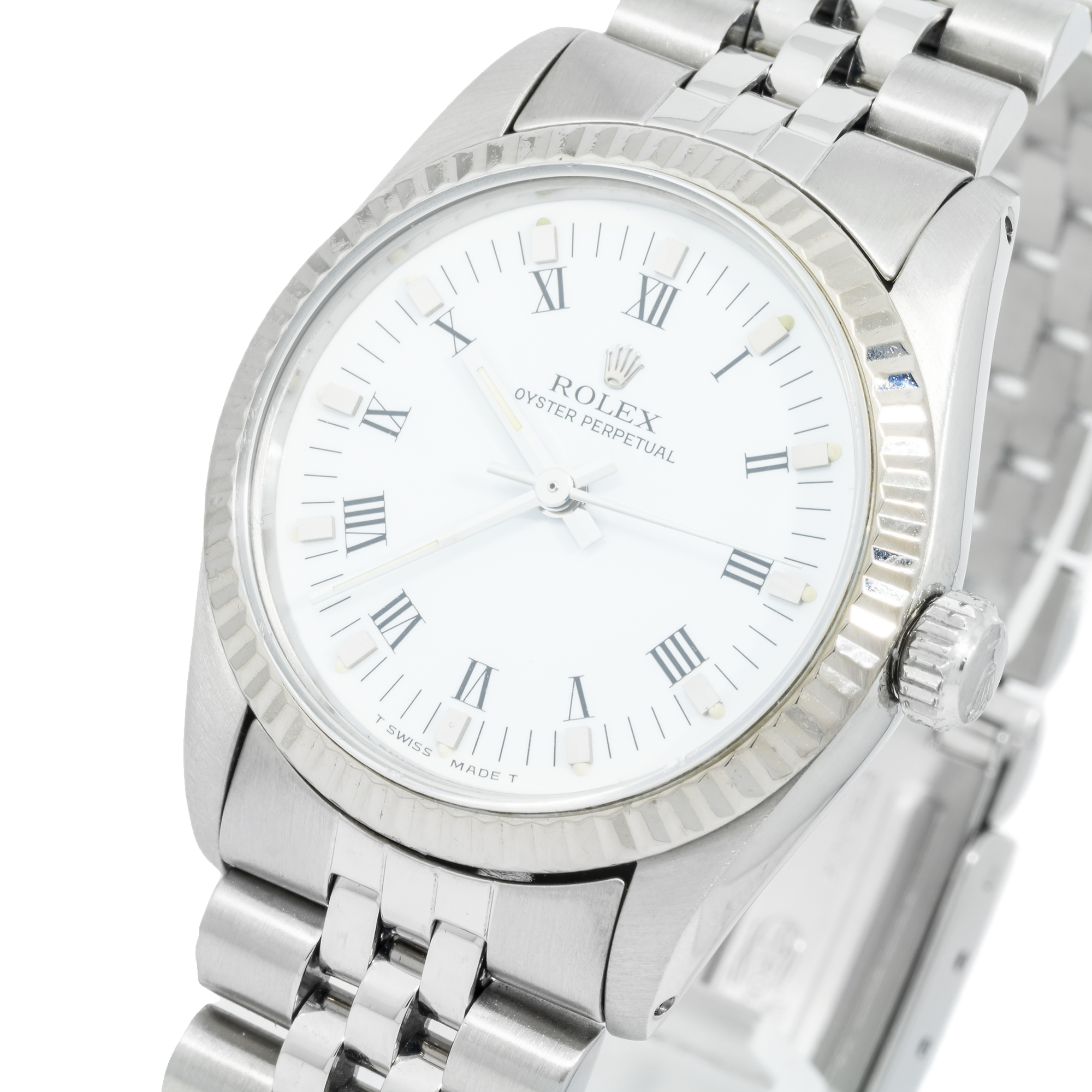 Rolex Oyster Perpetual 67514 31MM White Dial With Stainless Steel Jubilee Bracelet