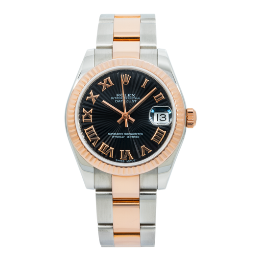 Rolex Lady-Datejust 178241 31MM Black Dial With Two Tone Bracelet