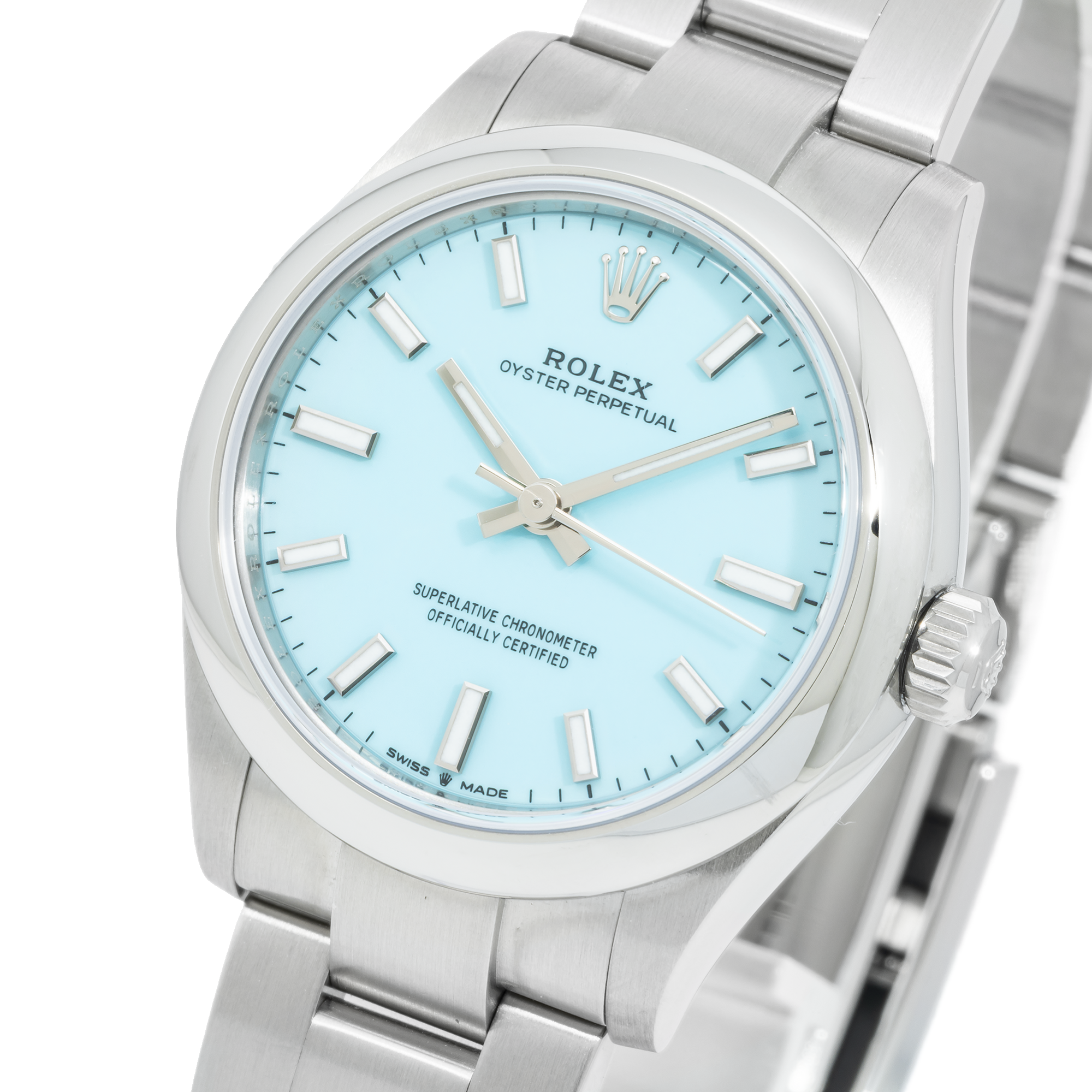 Rolex Oyster Perpetual 277200 31MM Light Blue Dial With Stainless Steel Oyster Bracelet And Smooth Bezel