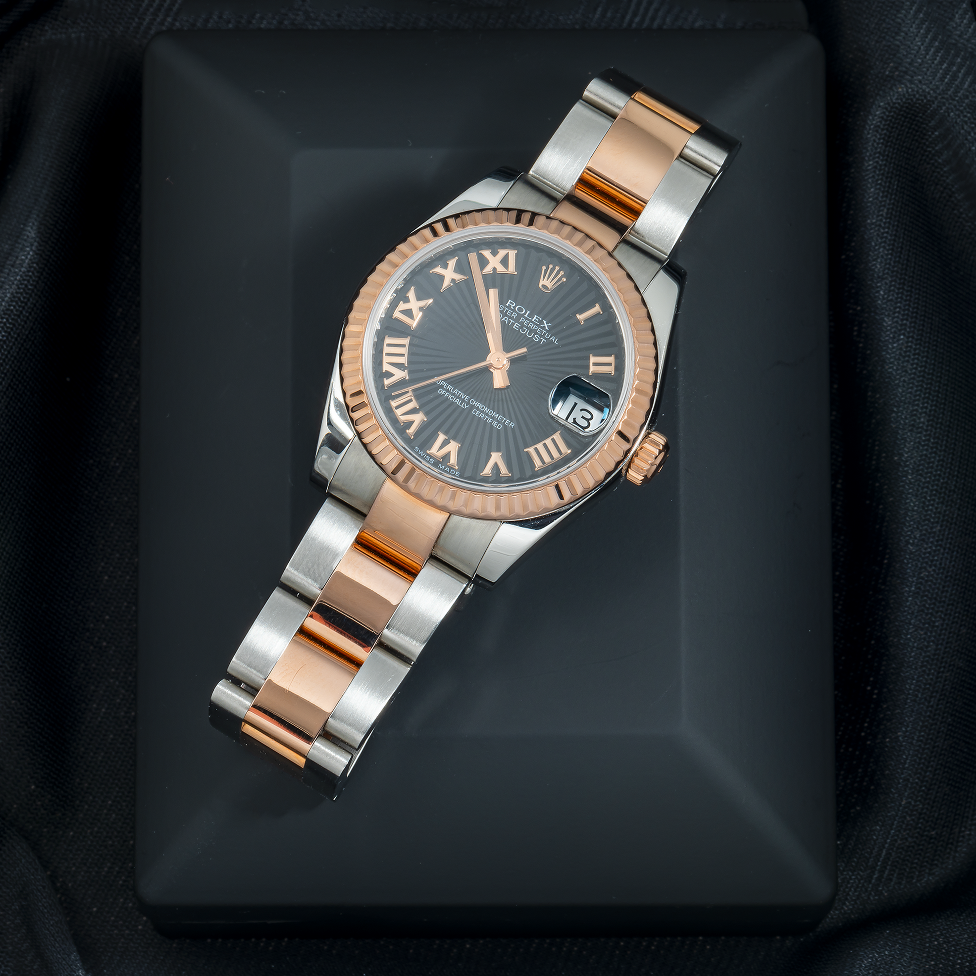 Rolex Lady-Datejust 178241 31MM Black Dial With Two Tone Bracelet