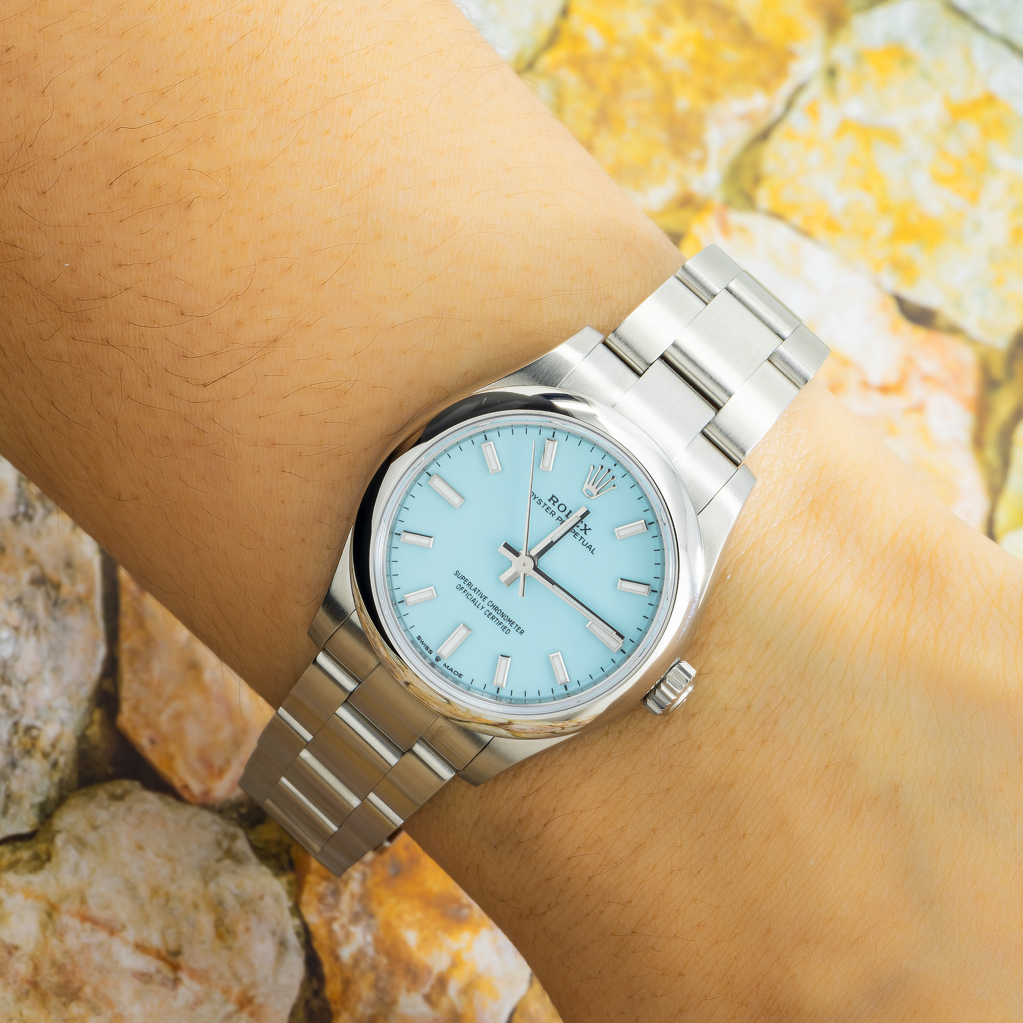 Rolex Oyster Perpetual 277200 31MM Light Blue Dial With Stainless Steel Oyster Bracelet And Smooth Bezel