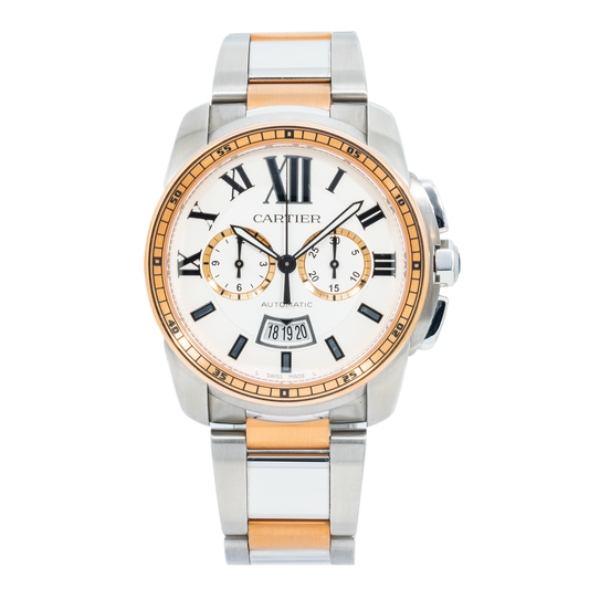Cartier Calibre de Cartier W710042 42MM White Dial Dial With Stainless Steel And Rose Gold Bracelet