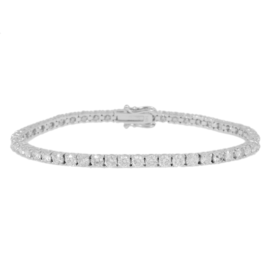 14K GOLD LAB DIAMOND TENNIS BRACELET 7.97 CT